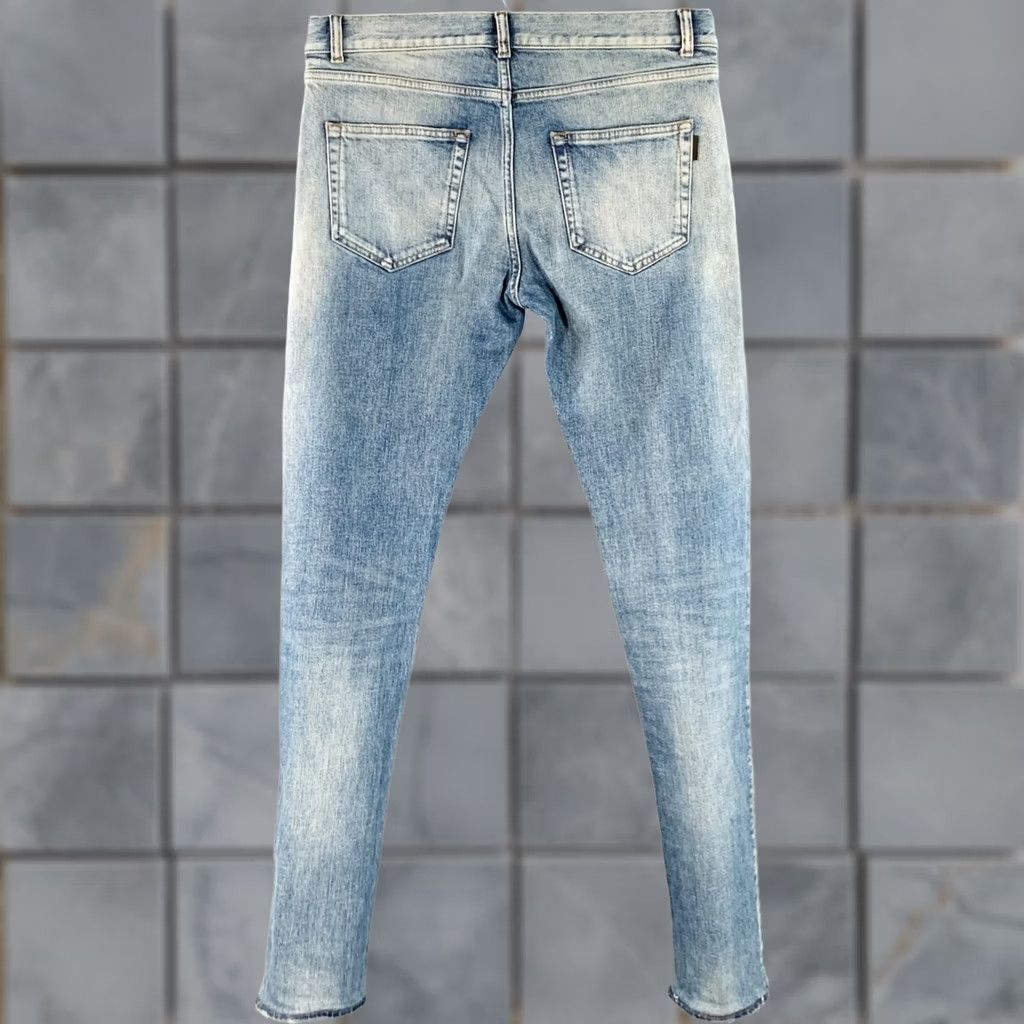Yves Saint Laurent SAINT LAURENT Blue Distressed Slim Tapered Jeans Size 30 Mens Size US 30 / EU 46 - 1 Thumbnail