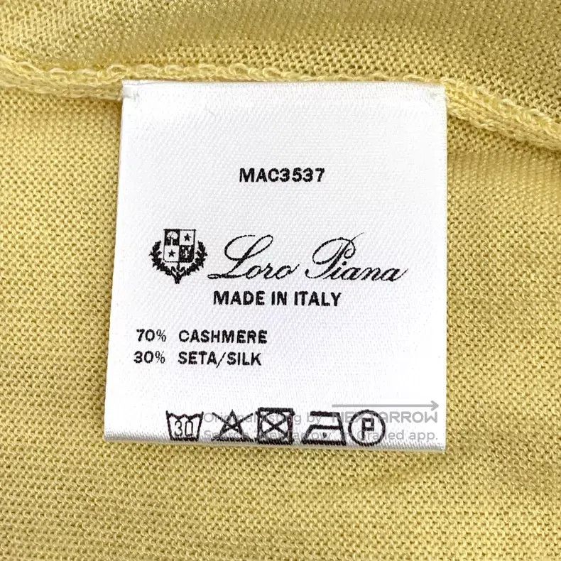 Loro Piana Loro Piana Yellow cashmere collar single-breasted long-sle Size XS / US 0-2 / IT 36-38 - 8 Thumbnail
