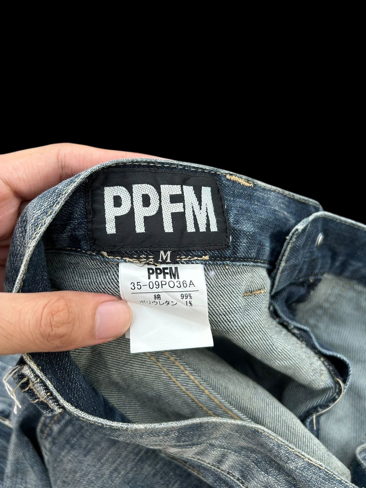 Japanese Brand × Kapital × Vintage PPFM Japanese Punk Style Curve Cut Banana Denim Jeans Rare Size US 32 / EU 48 - 9 Thumbnail
