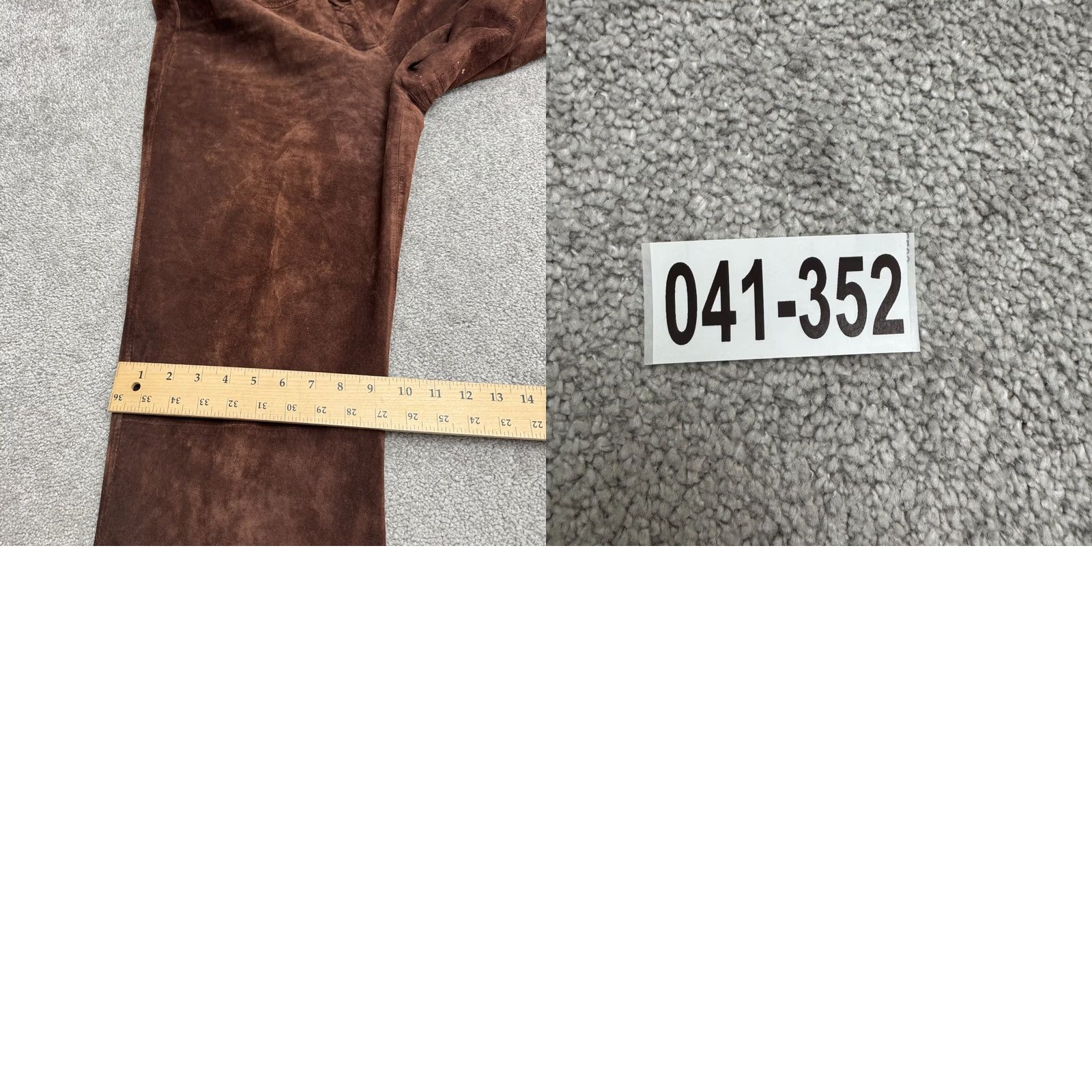 Pendleton VINTAGE Pendleton Suede Leather Pants Womens 12 Brown High Rise Straight Leg Chino 90s Retro Casual Workwear Womens Size 34" / US 12 / IT 48 - 10 Thumbnail