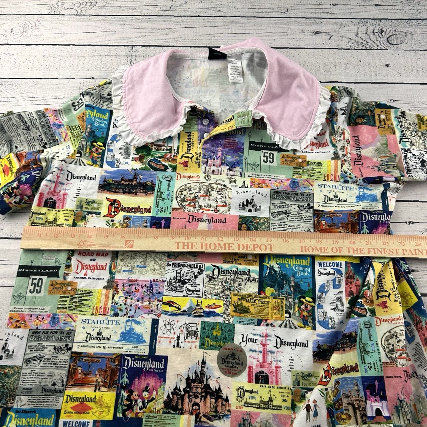 Disney Disney 100 All Over Disneyland Print Short Sleeve T Shirt Dress Women's 1X Size XL / US 12-14 / IT 48-50 - 4 Thumbnail