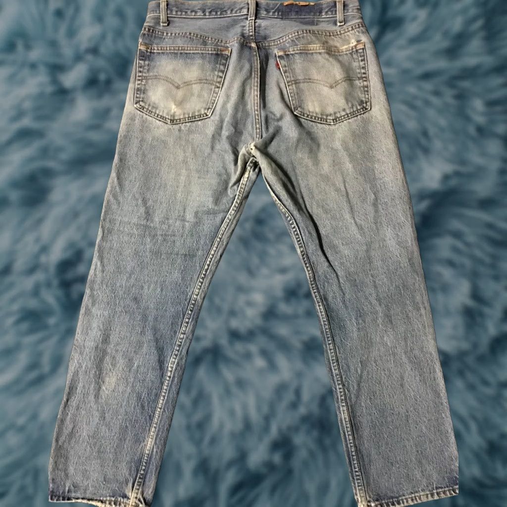 Levi's VINTAGE Levi’s 501 Jeans Button Fly 36/30 Distressed Blue USA 80s 90s Men Denim Straight Shirt) Size US 36 / EU 52 - 1 Thumbnail
