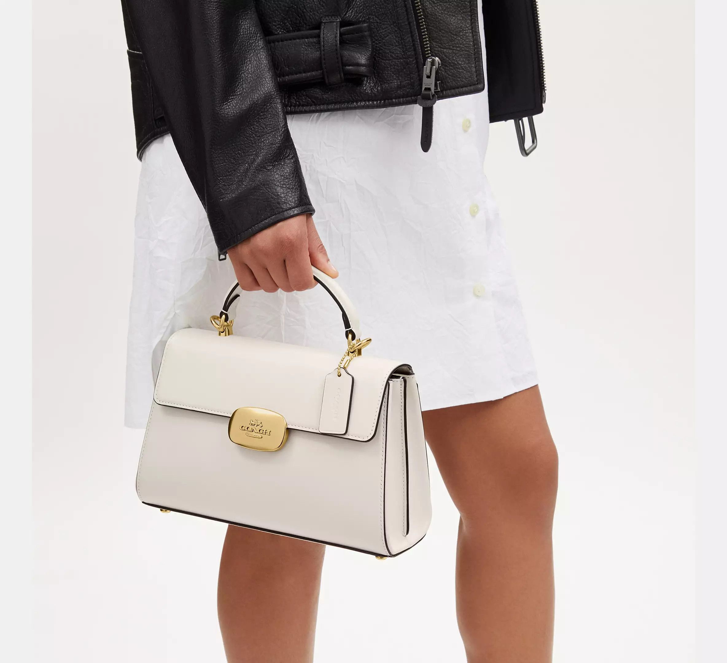 Coach Eliza Top Handle Gold/chalk CP006 Size ONE SIZE - 9 Thumbnail