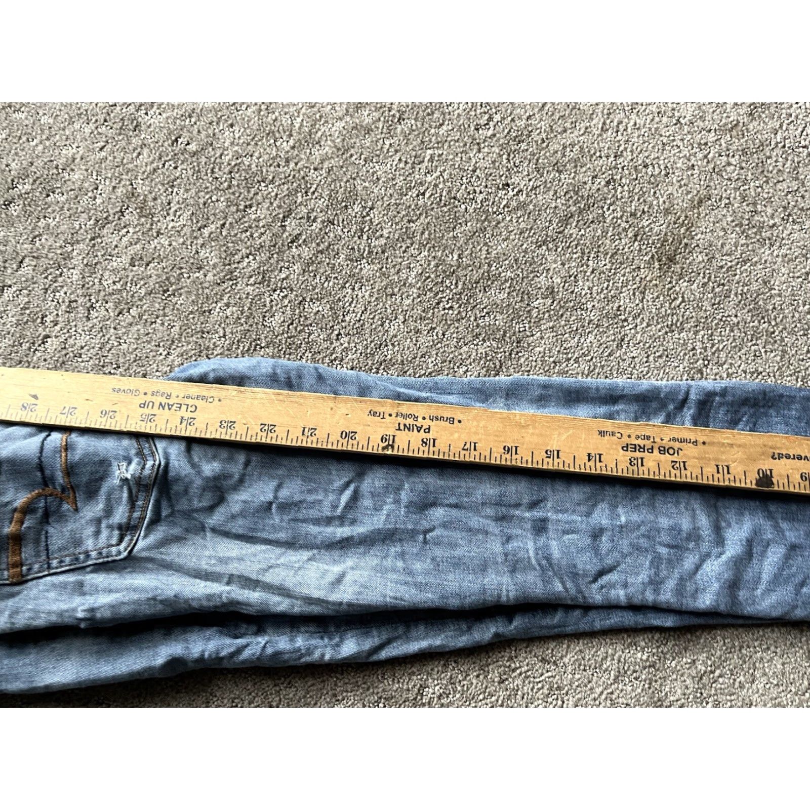 American Eagle Outfitters American Eagle Outfitters Jegging Dark Blue Distressed Crop Jeans Womens 4 High Rise 5-Pocket Denim Cotton Polyester Spandex Blue Size 27" / US 4 / IT 40 - 7 Thumbnail