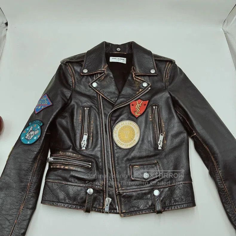 Saint Laurent Paris black leather Saint Laurent biker jacket. Size US M / EU 48-50 / 2 - 1 Thumbnail
