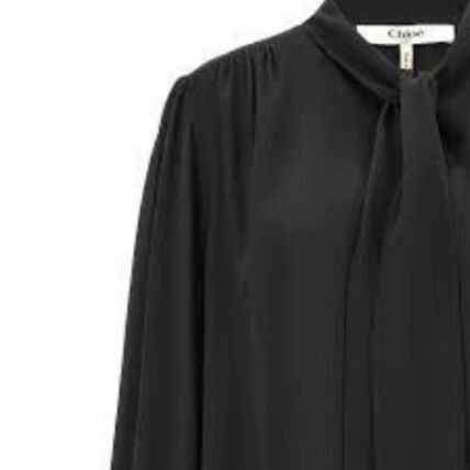Chloe o1loc1c11025 Lavallier Shirt in Black Size L / US 10 / IT 46 - 3 Thumbnail