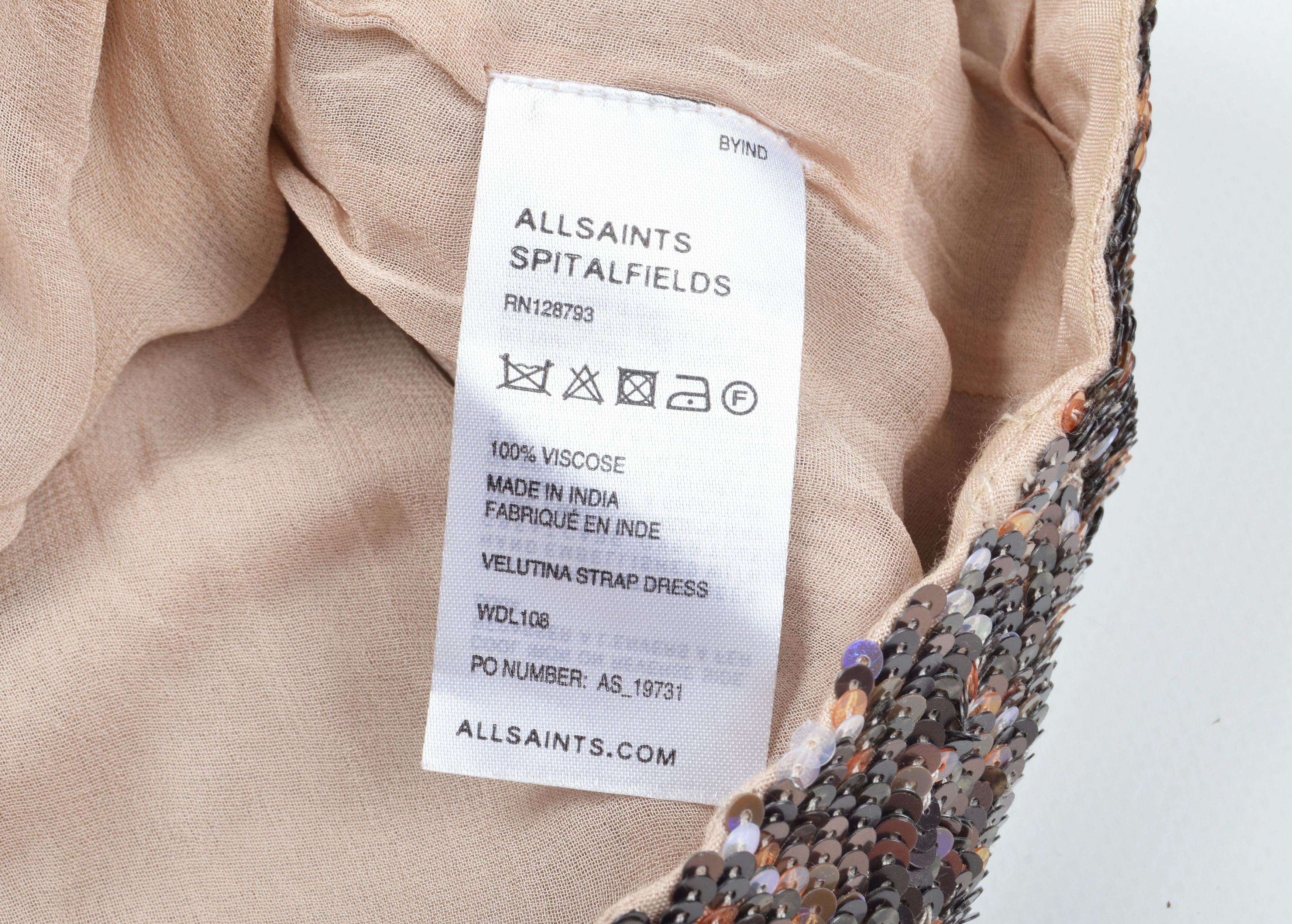 Allsaints AllSaints Hand Embellished Sparkle Sequin Cocktail Dress Size M / US 6-8 / IT 42-44 - 8 Thumbnail