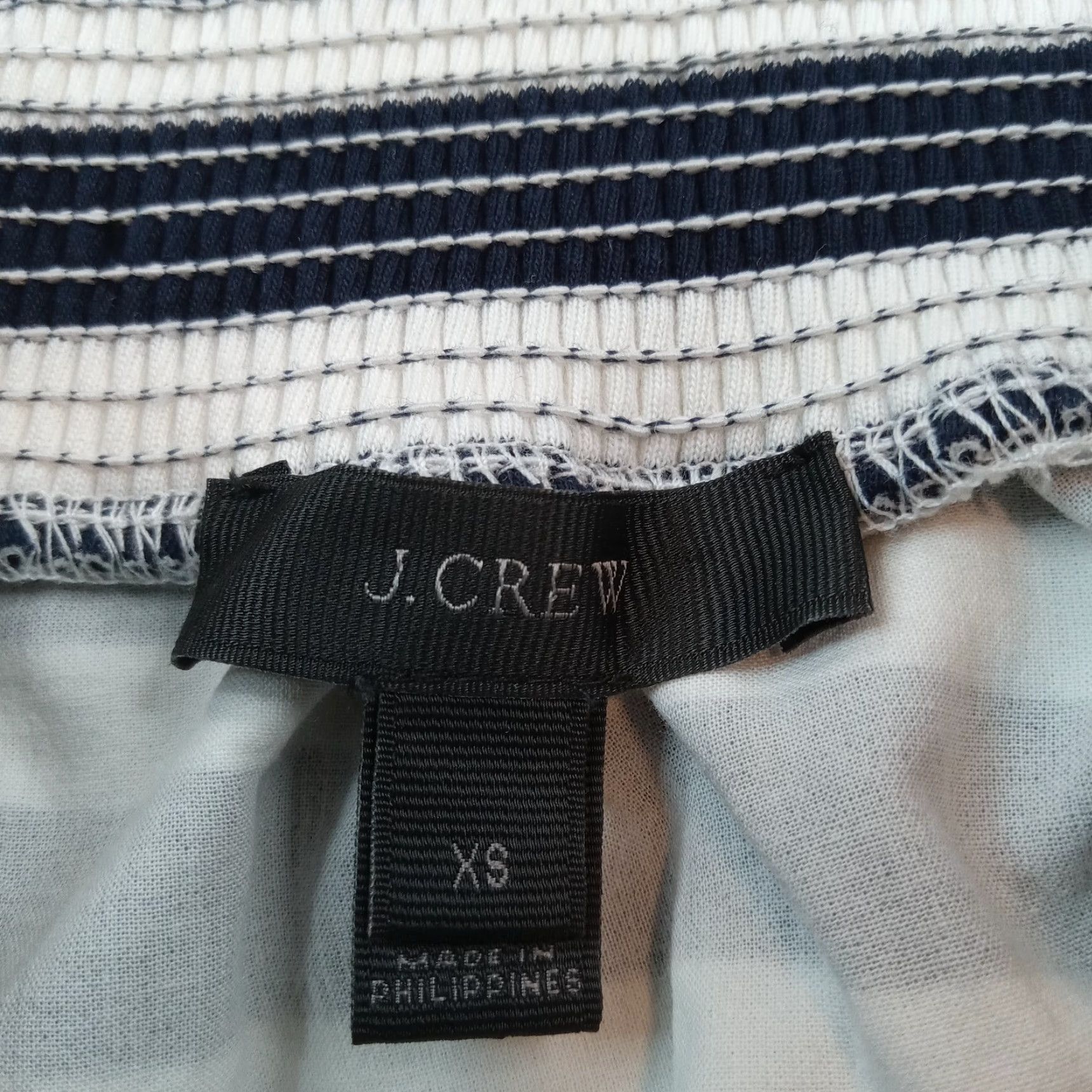 J.Crew Womens J Crew Blue White Striped Long Sleeve Top Extra Small Casual Size XS / US 0-2 / IT 36-38 - 6 Thumbnail