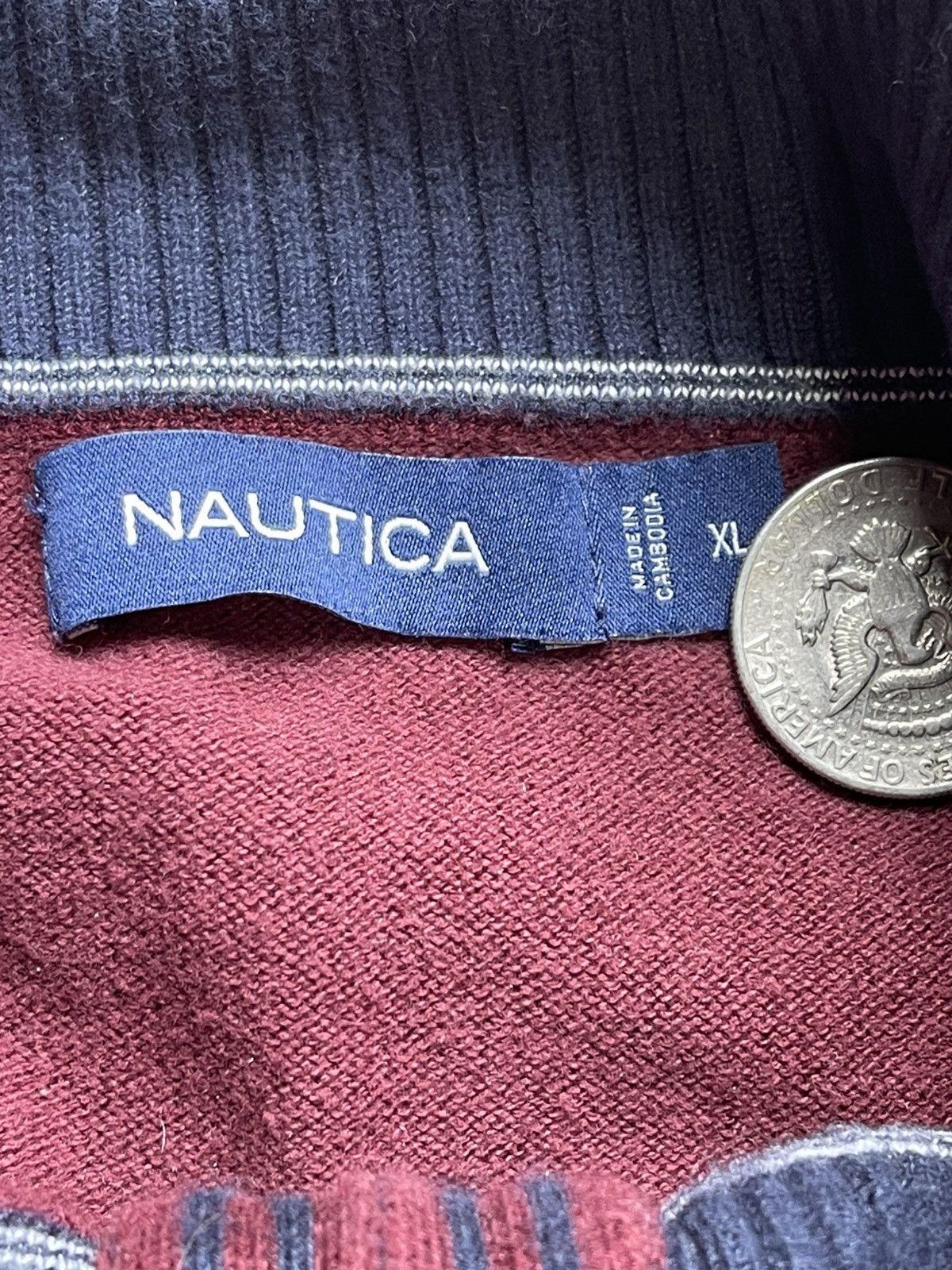 Nautica Nautica Quarter Zip Sweater Size US XL / EU 56 / 4 - 2 Thumbnail