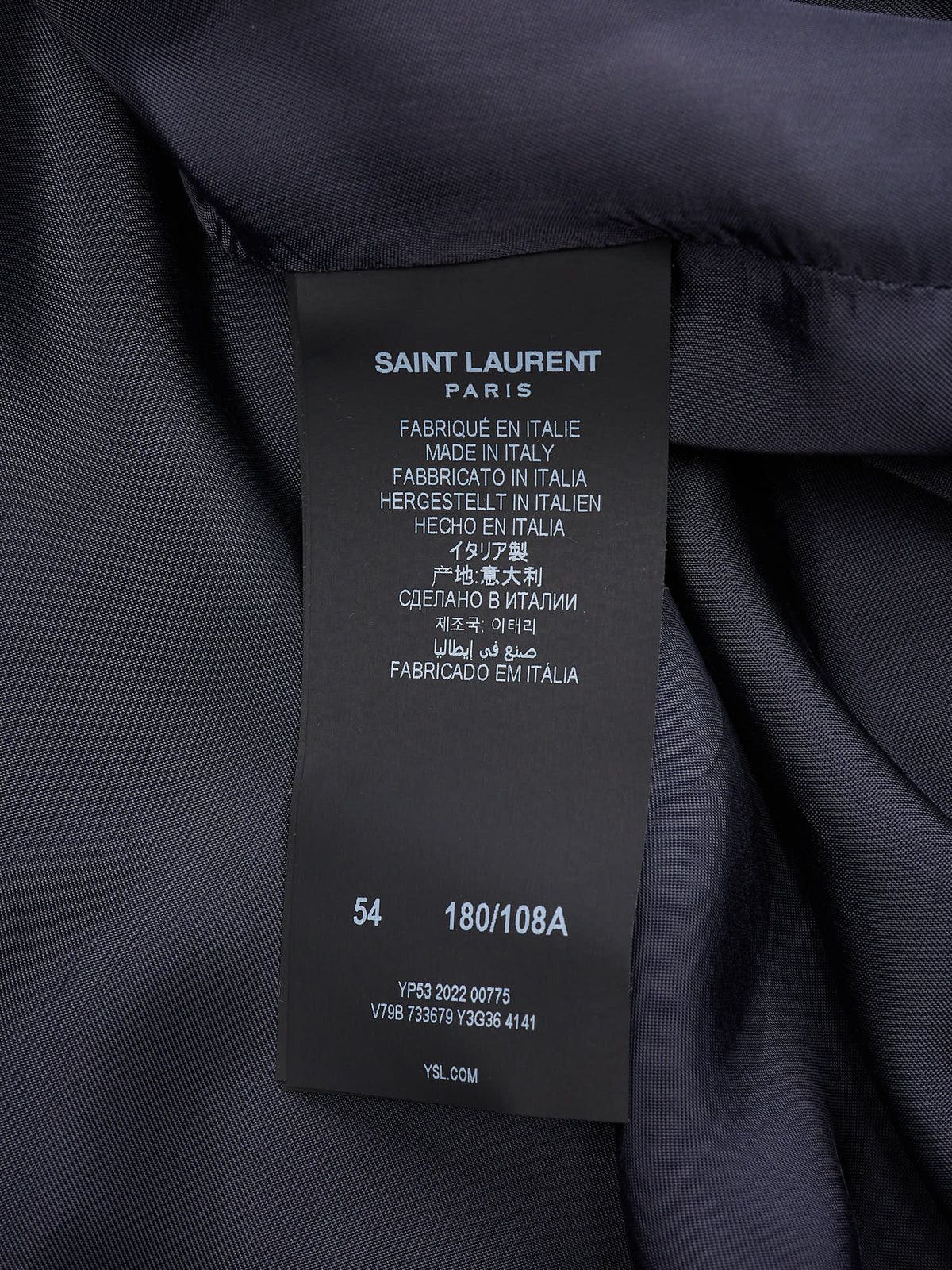 Saint Laurent Paris SAINT LAURENT Paris Navy Zip-Up Track Jacket Size US L / EU 52-54 / 3 - 5 Thumbnail