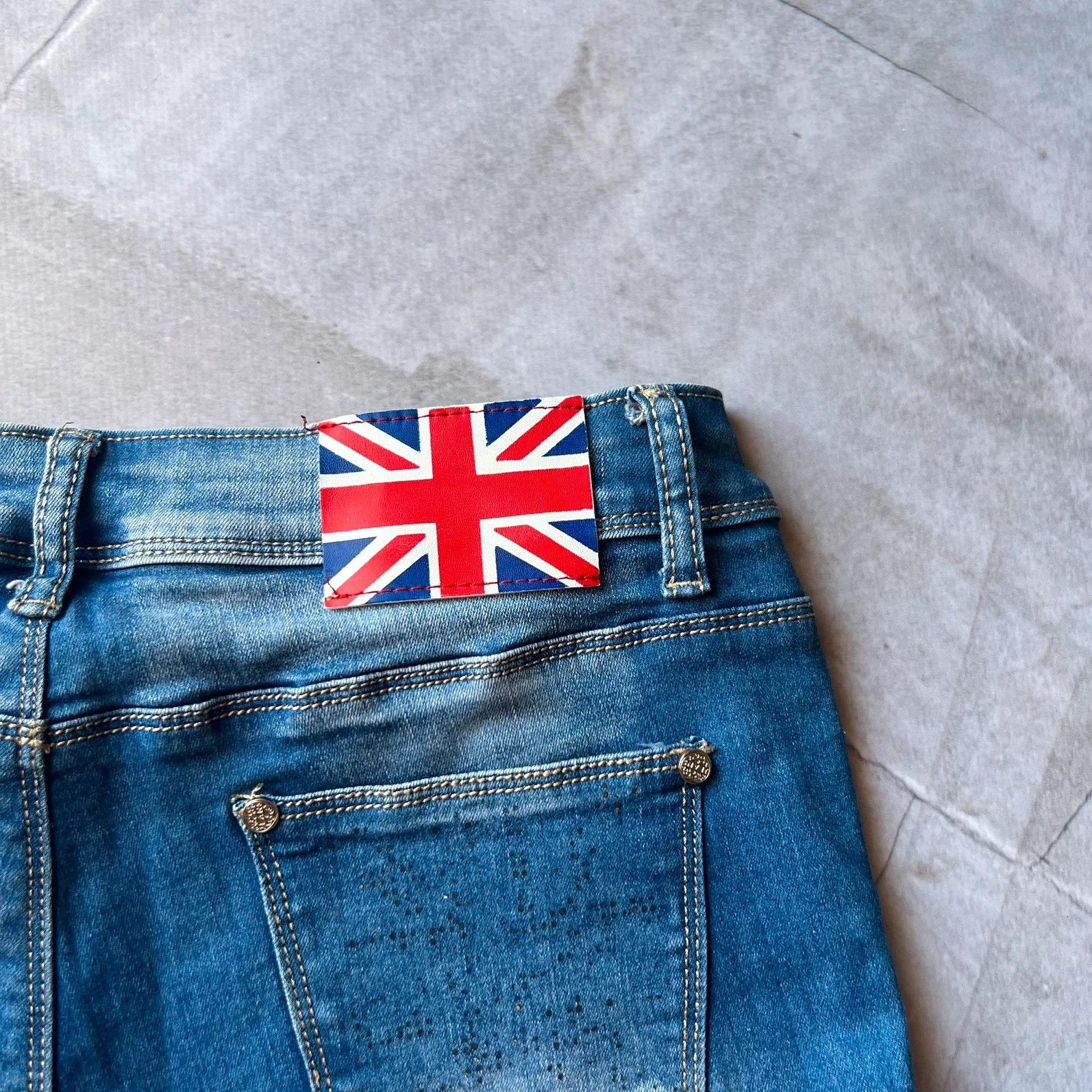 Hysteric Glamour × Undercover 00s Y2K British Flag Distressed Faded Mini Skirt miss sixty Size 27" / US 4 / IT 40 - 3 Thumbnail