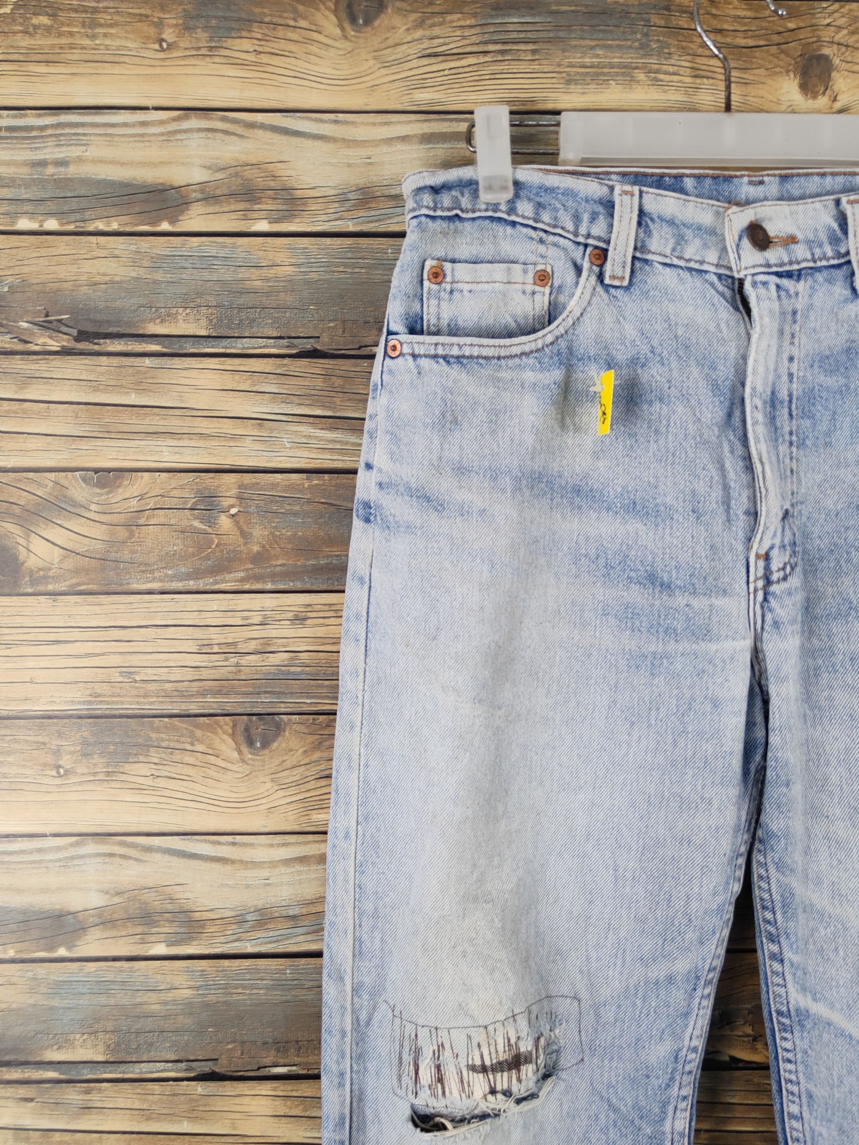 Levi's 510 Levi's Blue Distressed Ripped denim Jeans #W2078 Size US 33 - 3 Thumbnail