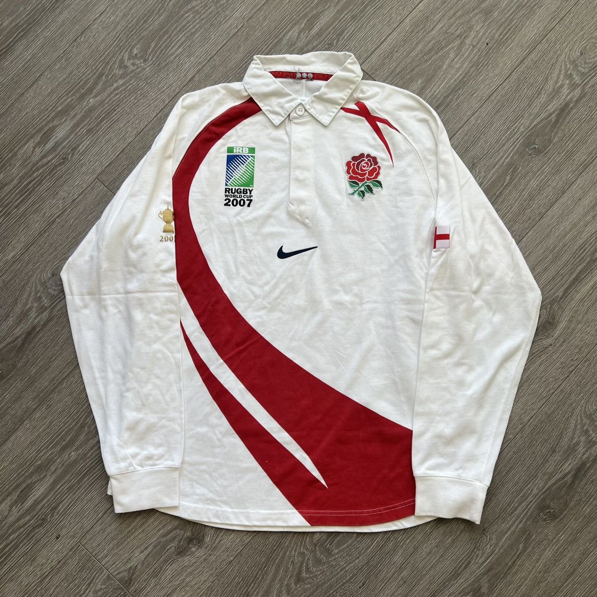 Nike Vintage Nike England Rugby World Cup Long Sleeve Jersey Size US XL / EU 56 / 4 - 1 Thumbnail