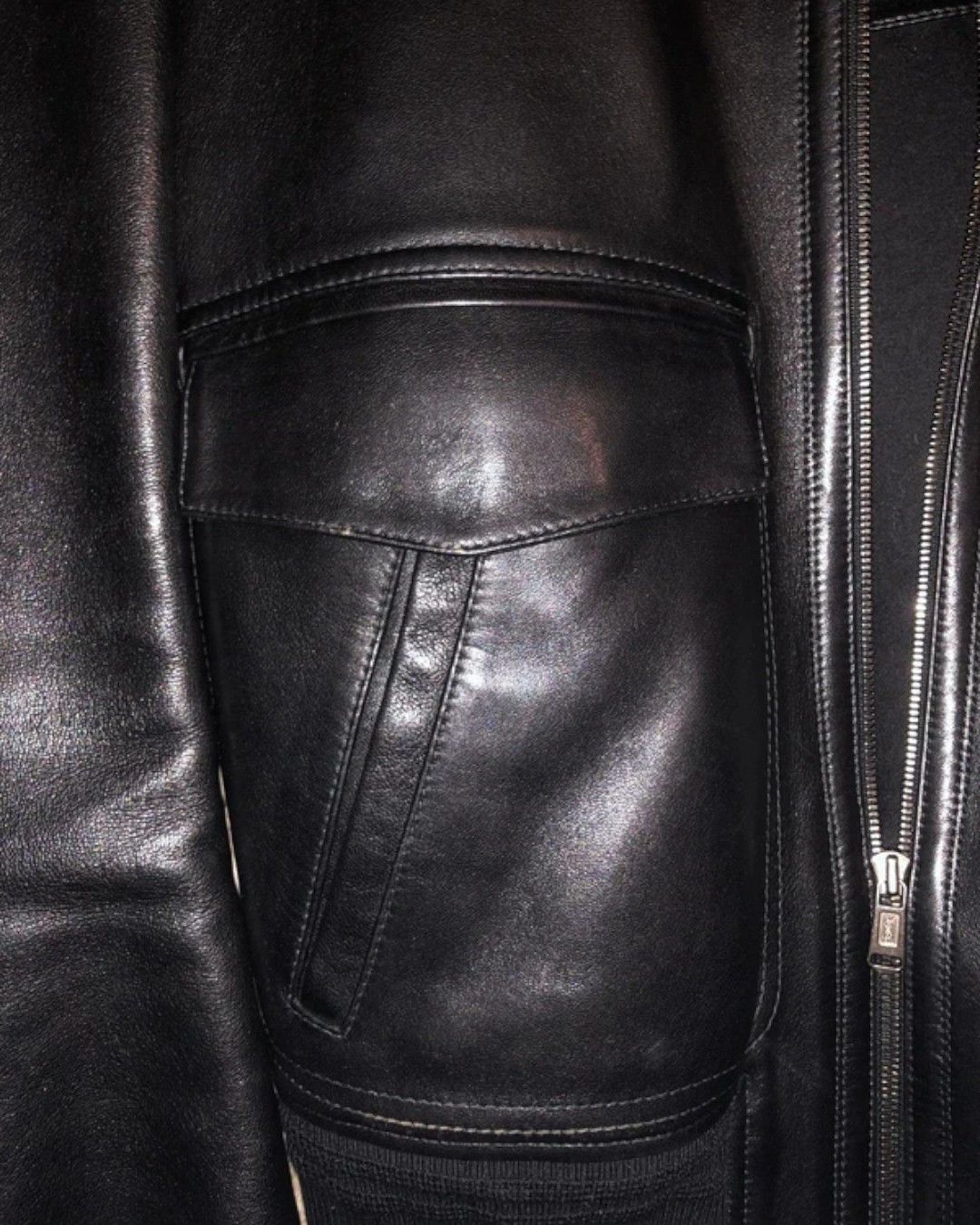 Yves Saint Laurent ARCHIVE LEATHER BOMBER JACKET BY TOM FORD Size US L / EU 52-54 / 3 - 4 Thumbnail