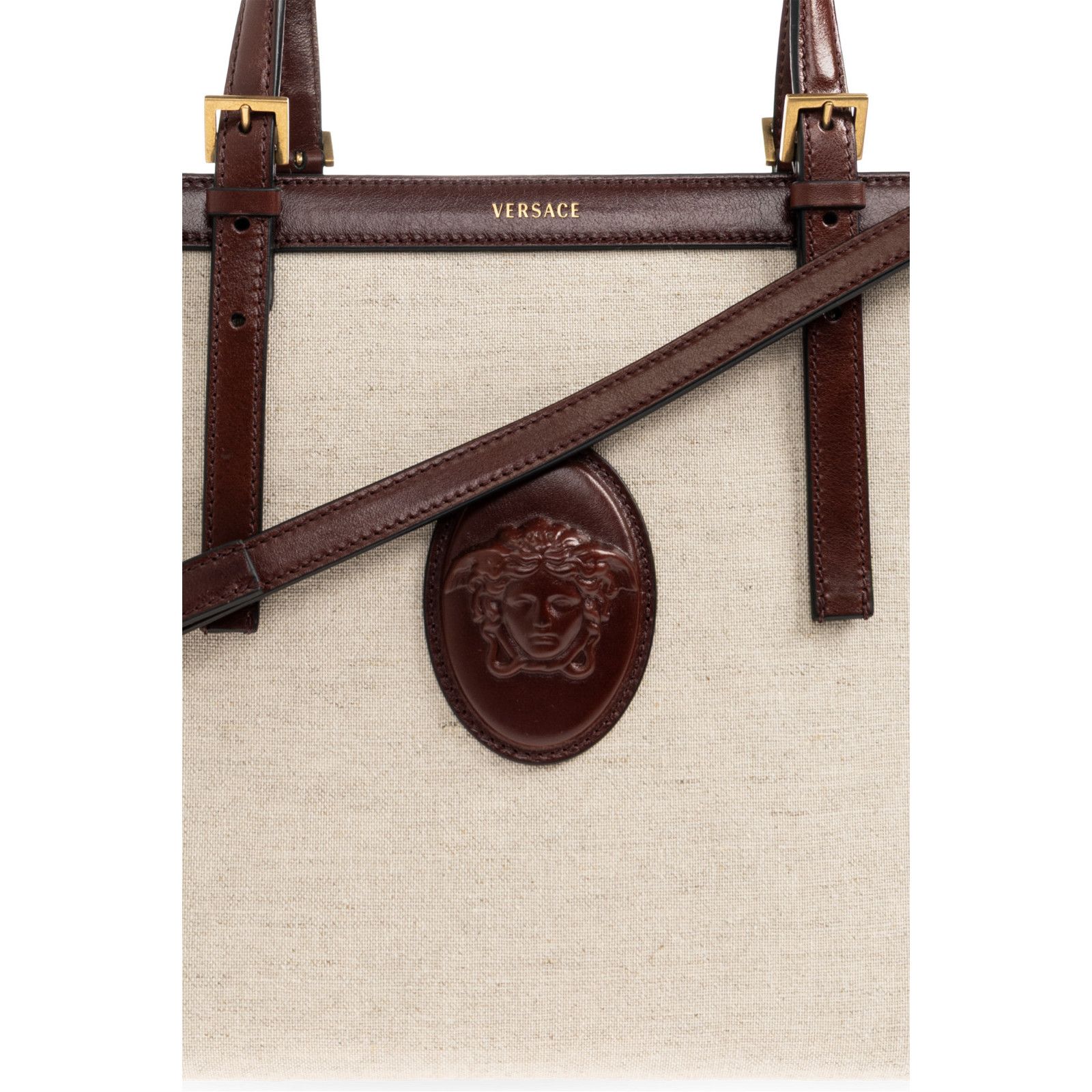 Versace VERSACE Rivi Re Cream Shopper Shoulder Bag New & Authentic Size ONE SIZE - 5 Thumbnail