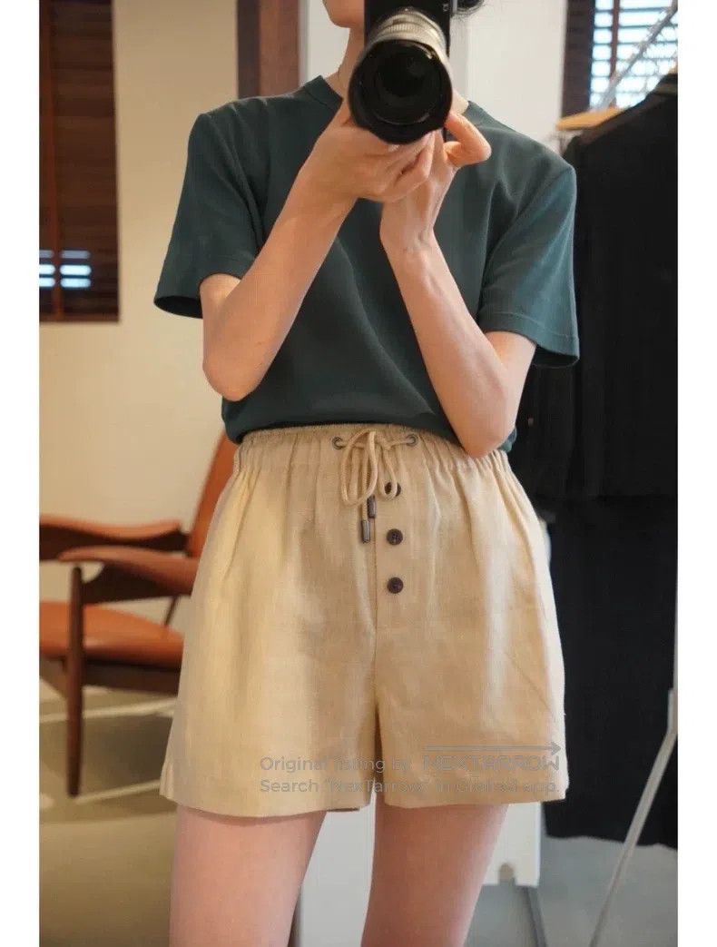 Brunello Cucinelli Brunello Cucinelli Linen Shorts Size 24" / US 00 / IT 34 - 2 Thumbnail