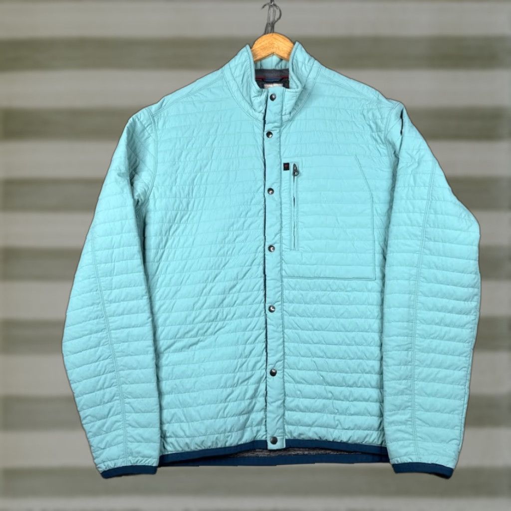 Relwen Windzip Jacket Mens 2XL Blue Full Zip Quilted Puffer Insulated Gorpcore Jacket