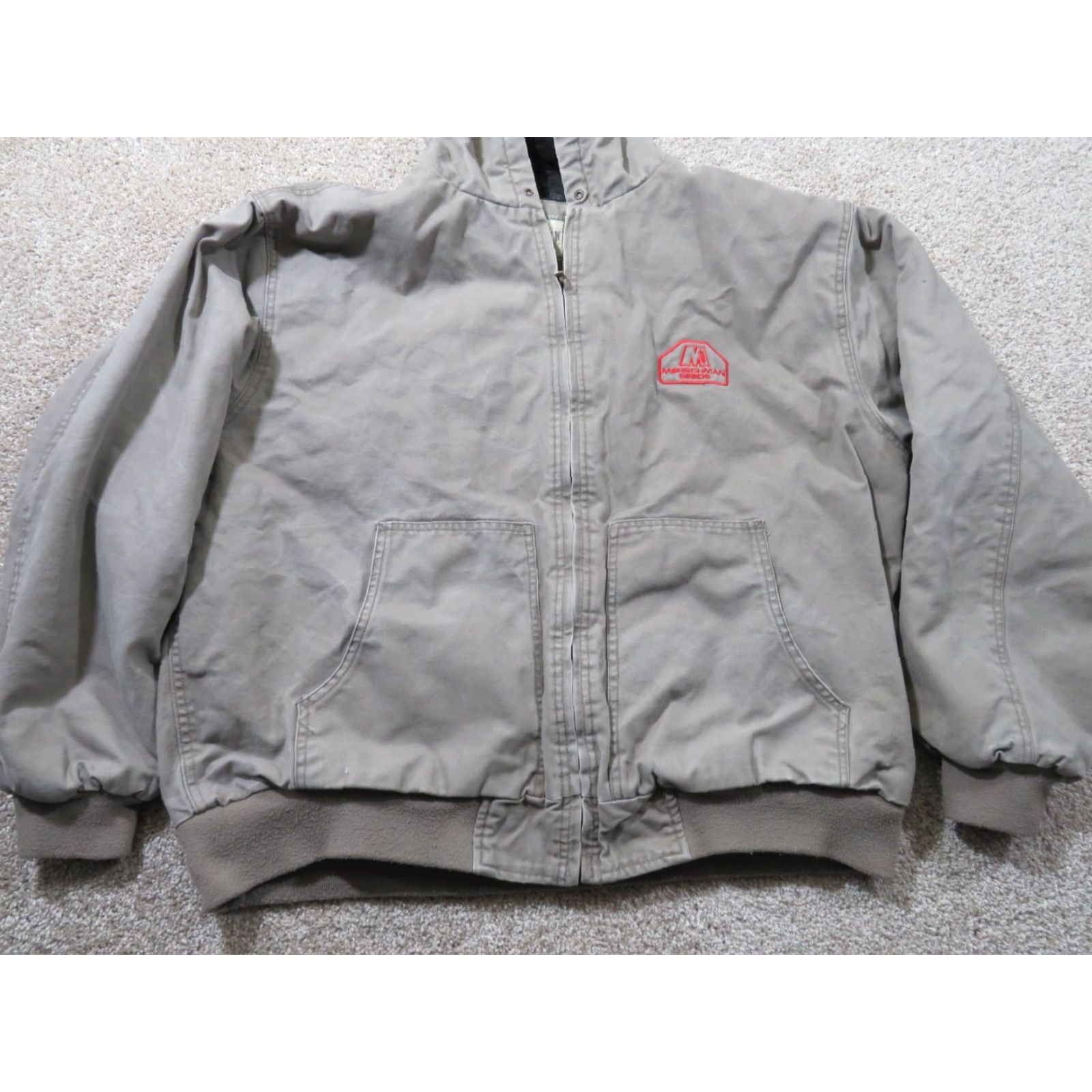 Vintage Destinations Workwear Jacket Mens 2XL Gray Canvas Cotton Hooded Bomber Jacket Size US XXL / EU 58 / 5 - 2 Thumbnail