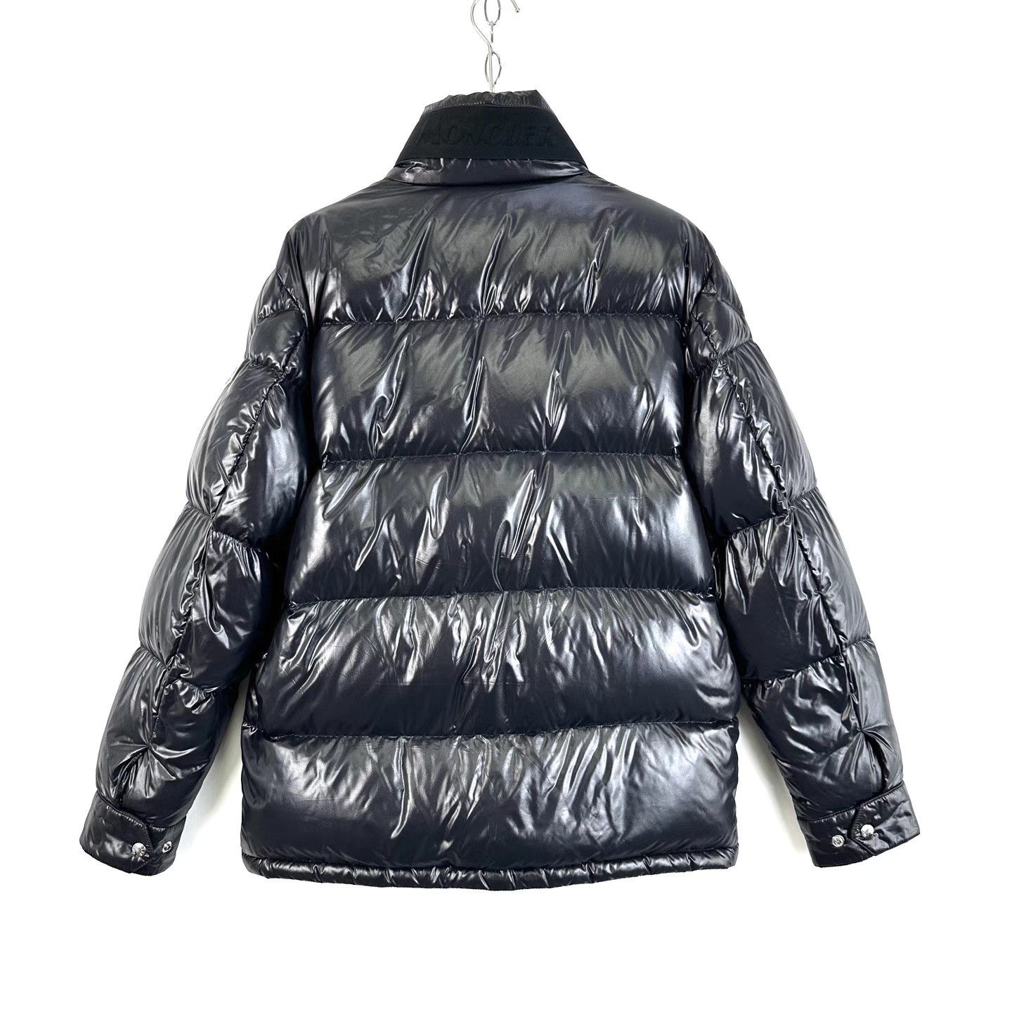 Moncler Moncler Rateua Black Shiny Down Jacket With Sleeve Logo K12 Size US L / EU 52-54 / 3 - 2 Thumbnail