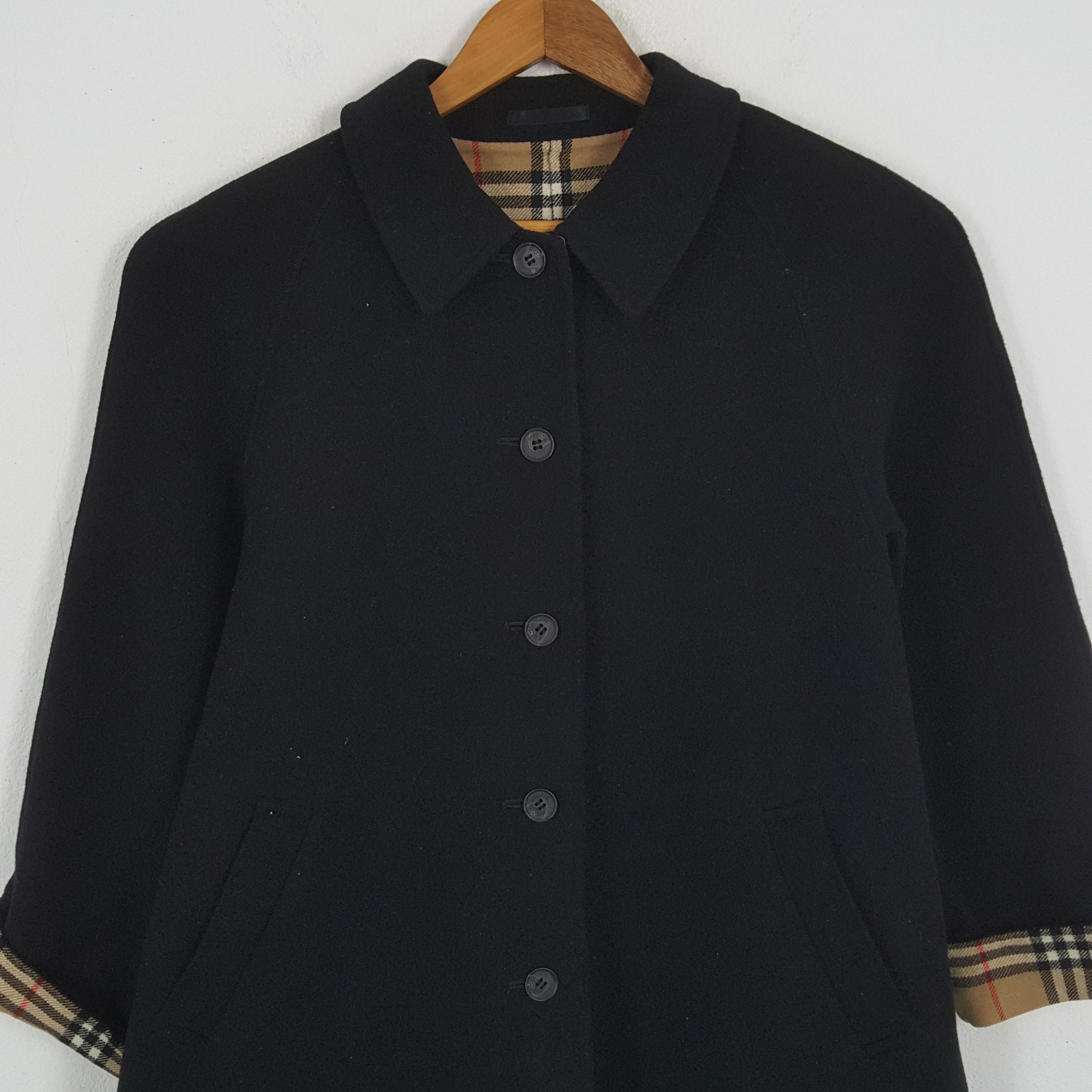 Burberry × Vintage Vintage BURBERRY LONDON Nova Check Fleece Long Jacket Size US L / EU 52-54 / 3 - 4 Thumbnail