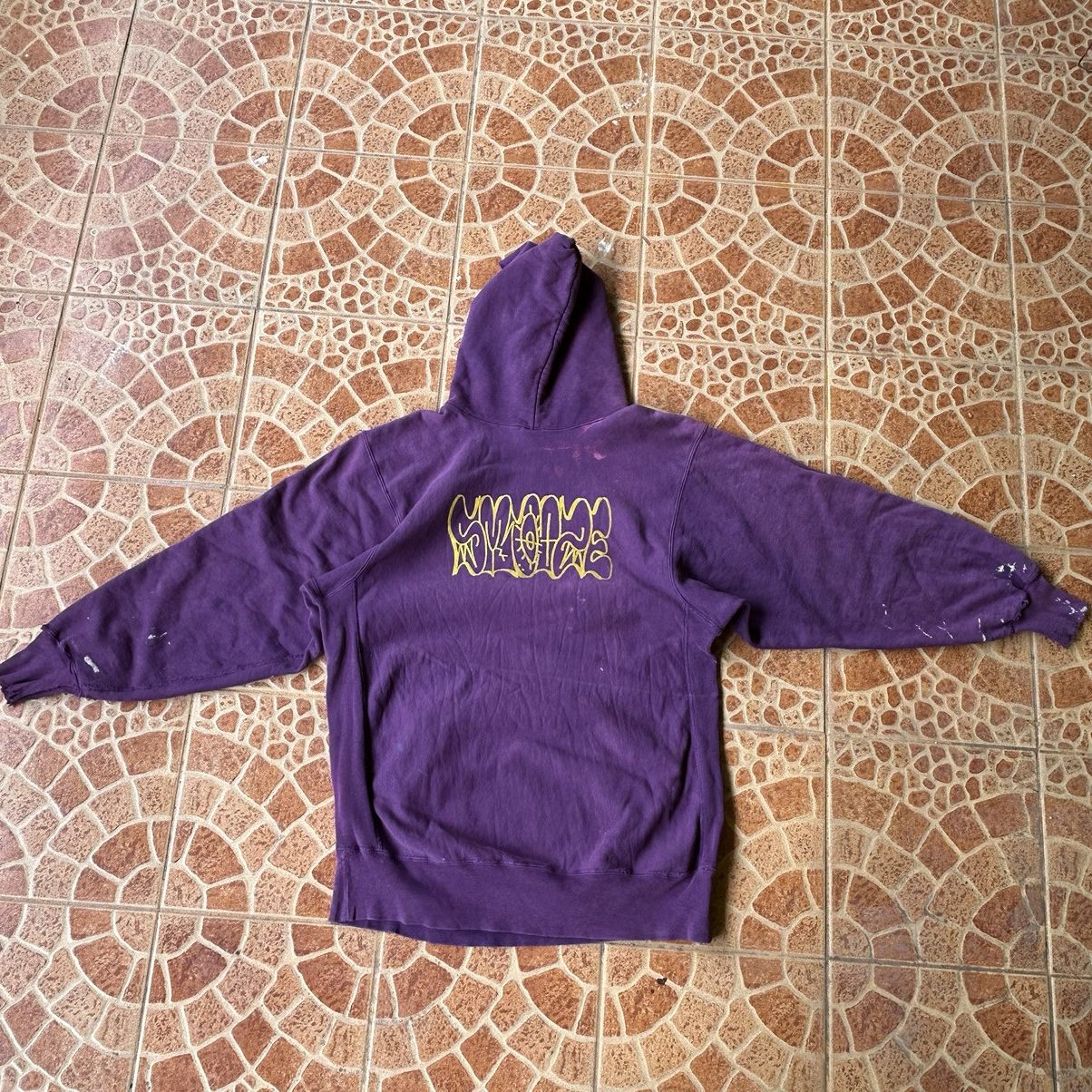 Champion Vintage Champion Distressed Paint Splash Baggy Hoodie Size US XL / EU 56 / 4 - 9 Thumbnail