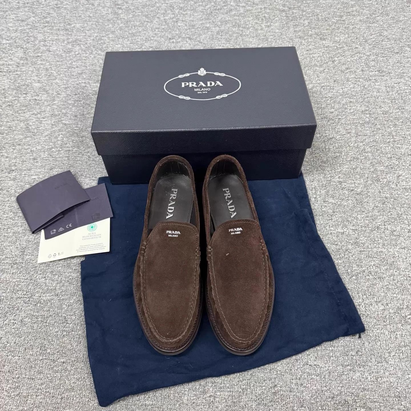 Prada Prada Deep Brown Suede Slip-On Loafer Size 43 Size US 10 / EU 43 - 3 Thumbnail