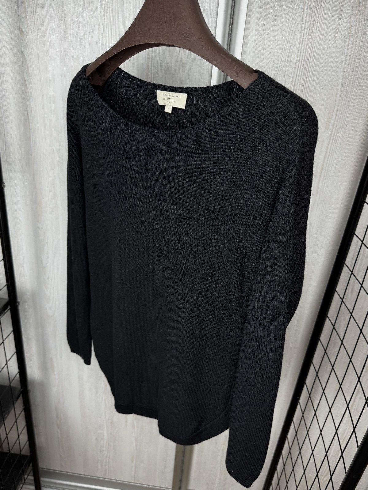 Sezane Sezane Paris black wool cotton blend side button sweater S Size S / US 4 / IT 40 - 6 Thumbnail