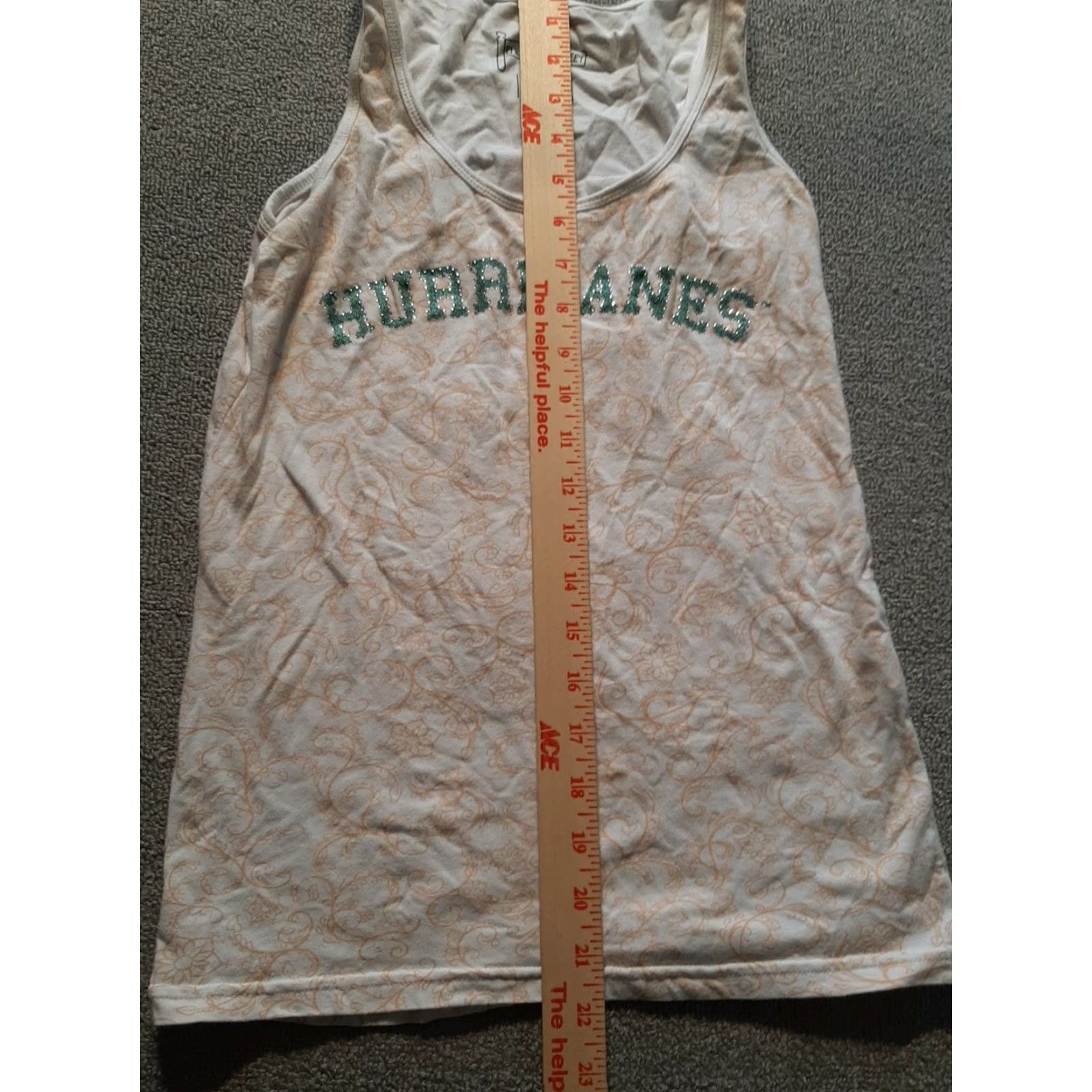 Vintage Miami Hurricanes Women’s Tank Top Small S Beaded Orange White Stain discounted Activewear Football Women's Tank Size S / US 4 / IT 40 - 5 Thumbnail
