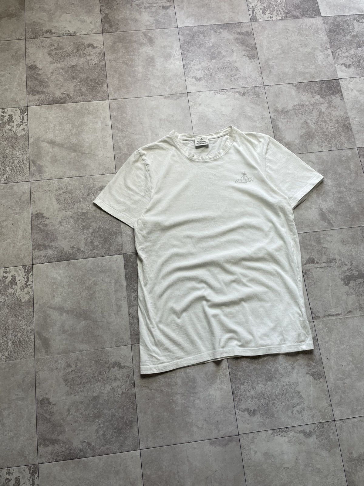 Vintage × Vivienne Westwood Vivienne Westwood Anglomania White Small Orb Logo T-shirt XL Size US XL / EU 56 / 4 - 3 Thumbnail
