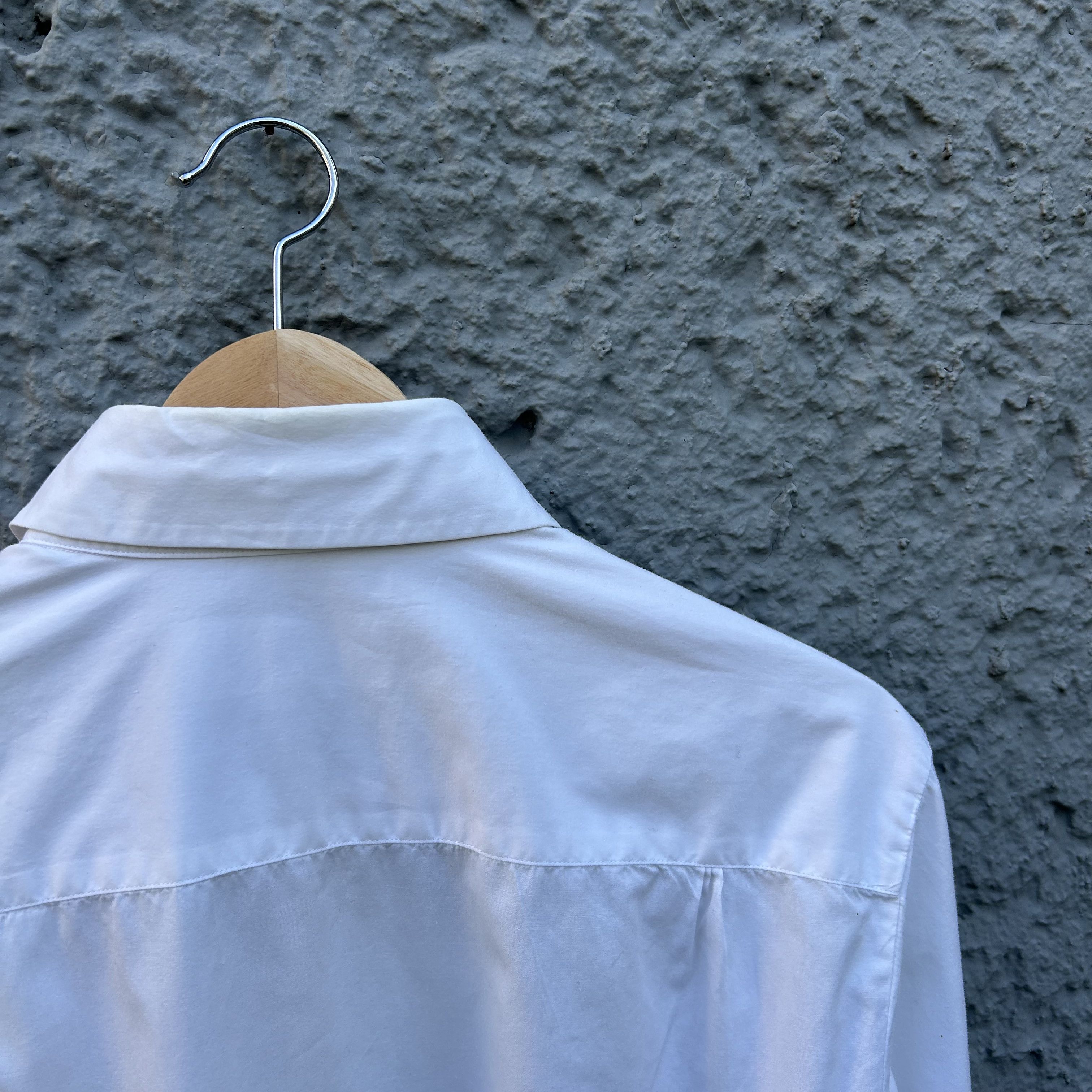 Yohji Yamamoto Yohji Yamamoto Y's White Button-Up Shirt with Layered Collar Size US L / EU 52-54 / 3 - 4 Thumbnail