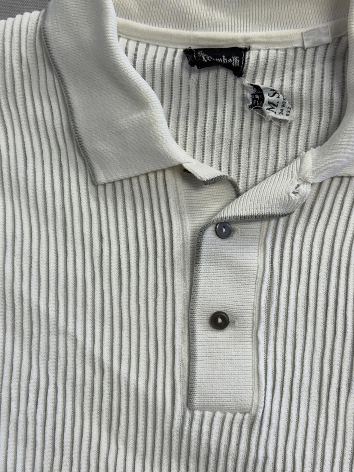 Calugi e Gianelli Vintage 60s New York Ribbed Polo White Giambelli M Strauss M Size US M / EU 48-50 / 2 - 3 Thumbnail