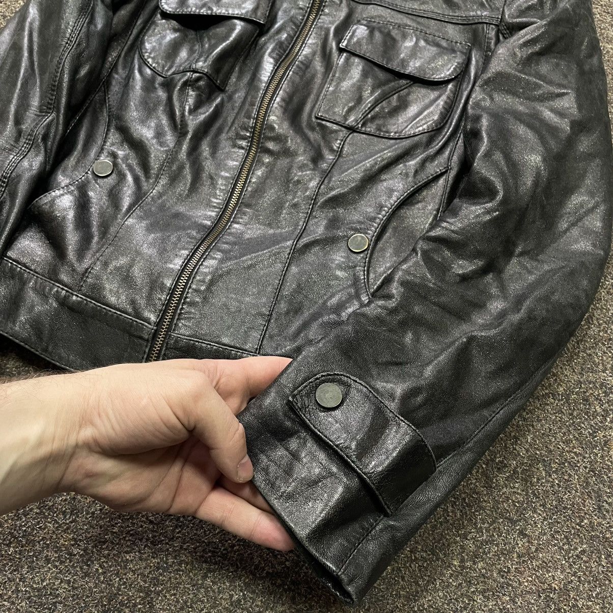 Genuine Leather Vintage Y2K Leather Jacket Biker Punk Opium BALENCIAGA Style Size S / US 4 / IT 40 - 3 Thumbnail