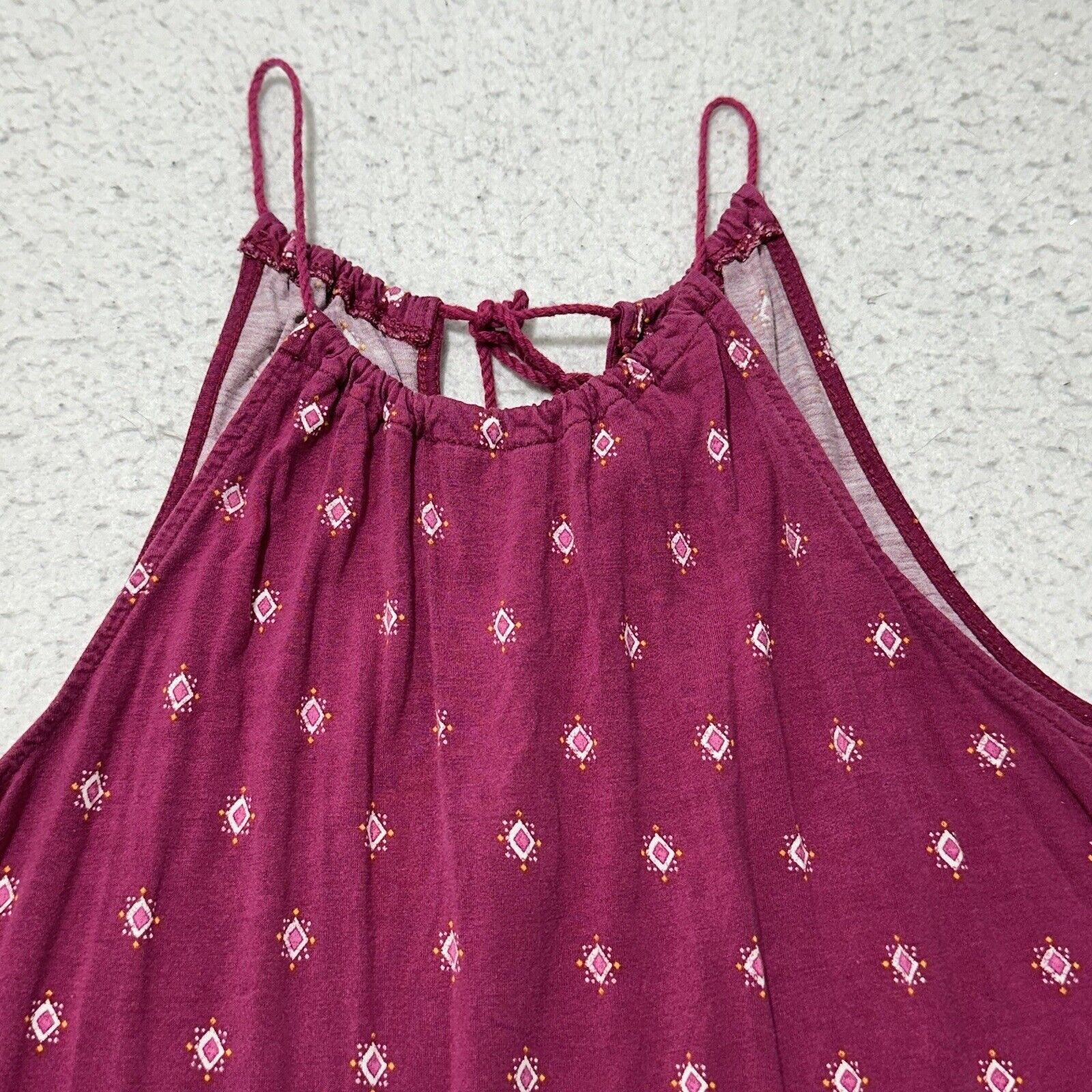 Old Navy Old Navy XS Babydoll Tank Top Berry Purple Boho Print Size XS / US 0-2 / IT 36-38 - 2 Thumbnail
