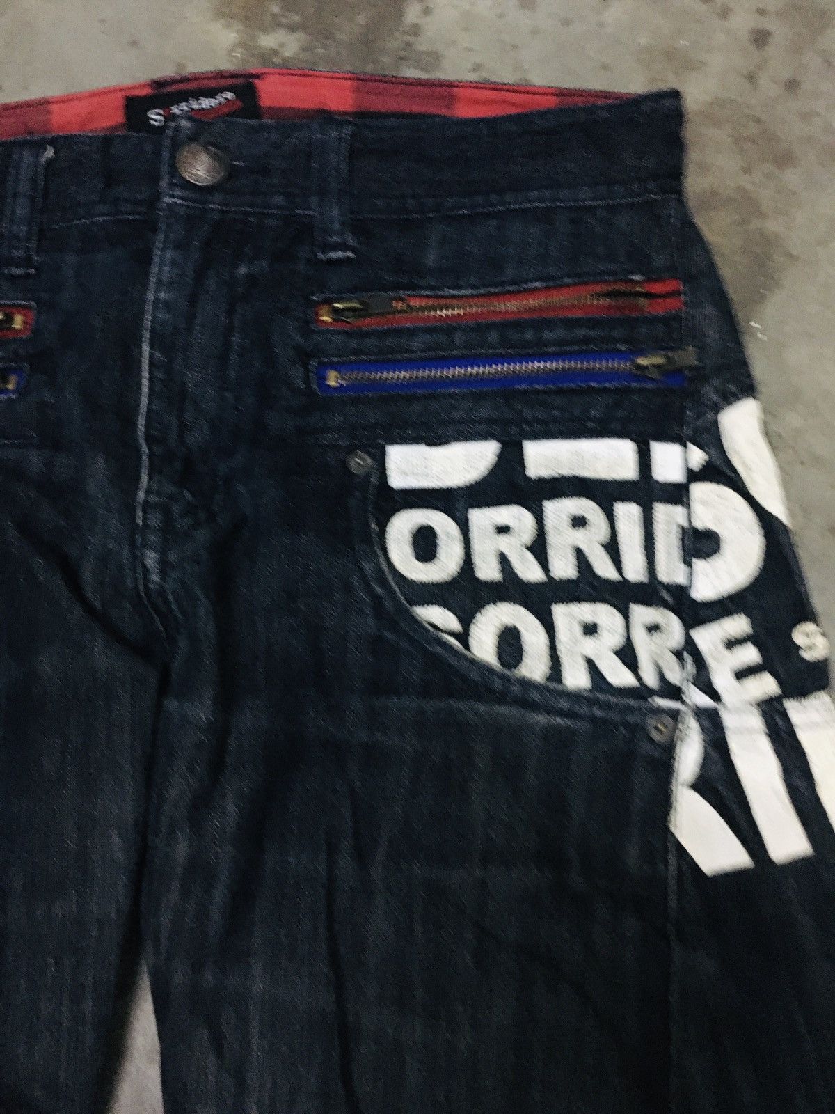 If Six Was Nine × Japanese Brand × Le Grande Bleu (L.G.B.) Sorridere Punk Gothic Distressed Jeans (15) Size US 31 - 6 Thumbnail
