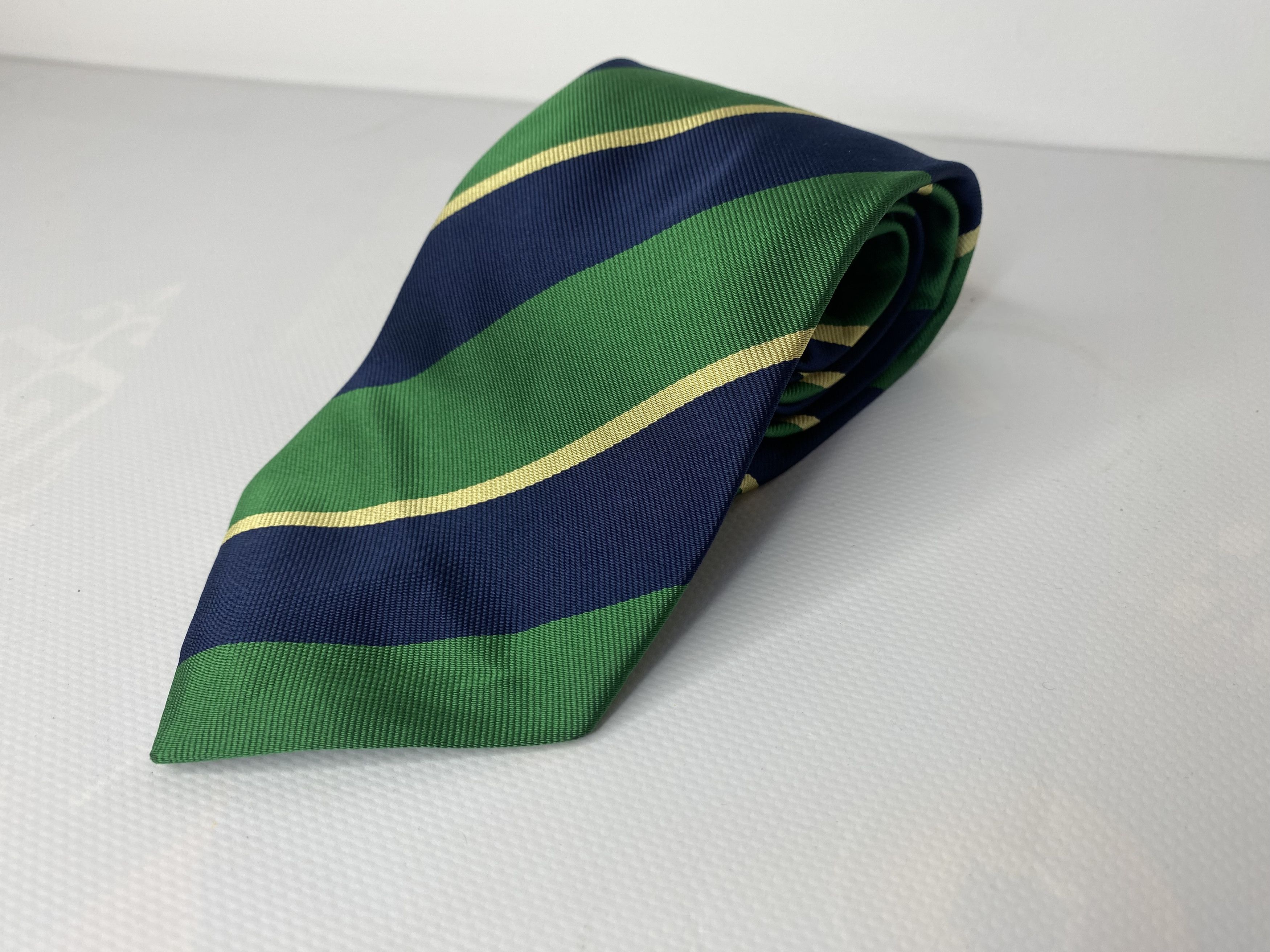 Etro VINTAGE ETRO MILANO SILK TIE GREEN STRIPED MADE IN ITALY Size ONE SIZE - 1 Thumbnail