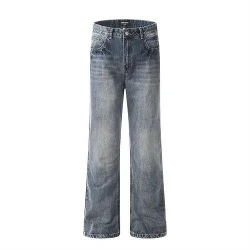 Jean American high street retro washed distressed flared jeans Size US 32 / EU 48 - 6 Thumbnail