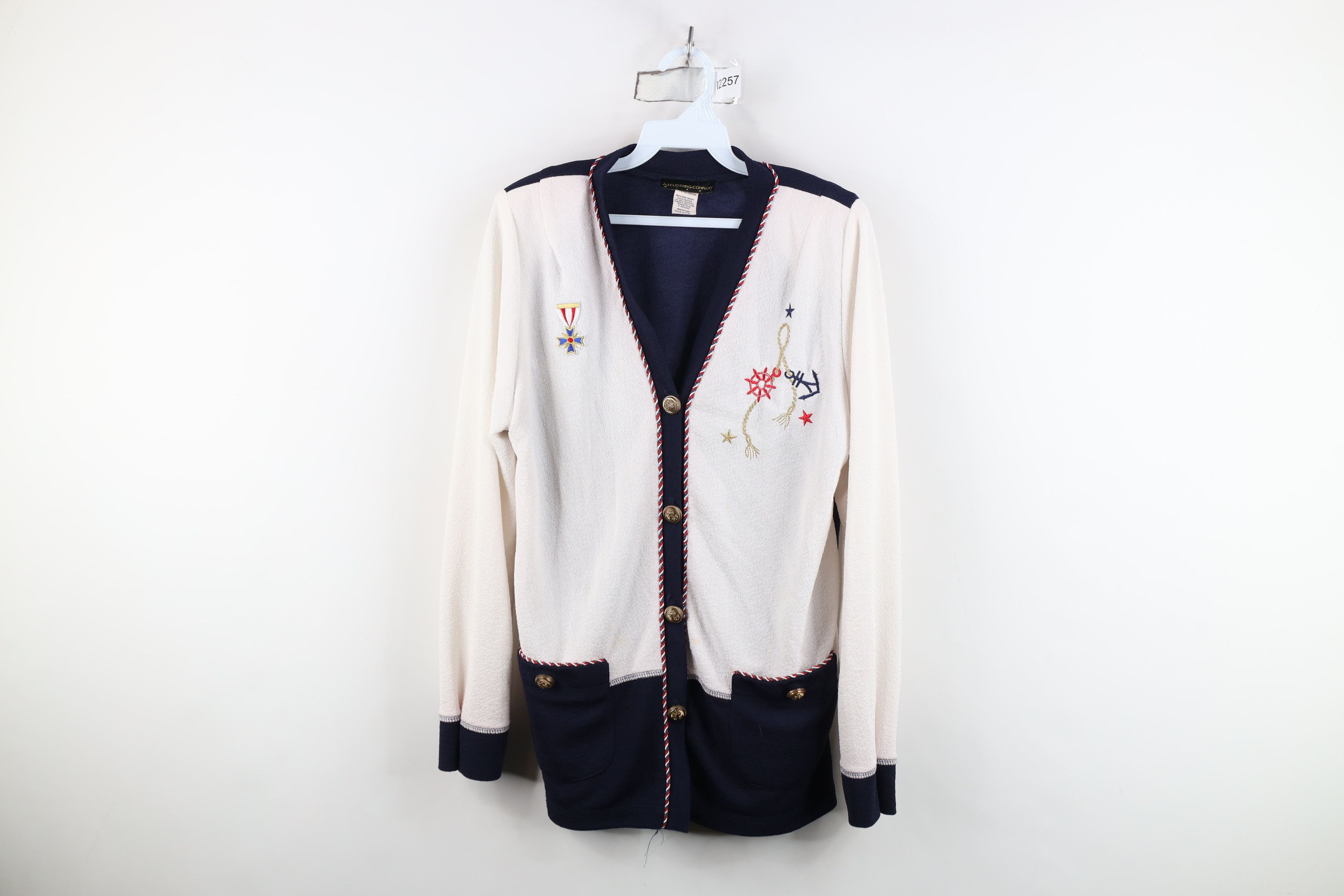Vintage Vintage 90s Streetwear Sailboat Knit Cardigan Sweater USA Size M / US 6-8 / IT 42-44 - 1 Thumbnail