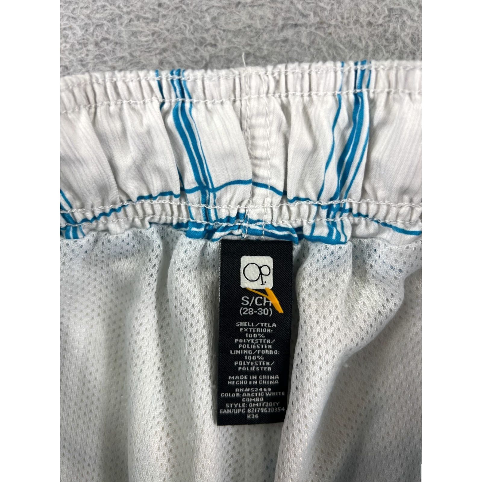 Ocean Pacific Ocean Pacific Shorts Mens Small White Blue Plaid Swim Trunks Beach Size US 29 - 4 Thumbnail