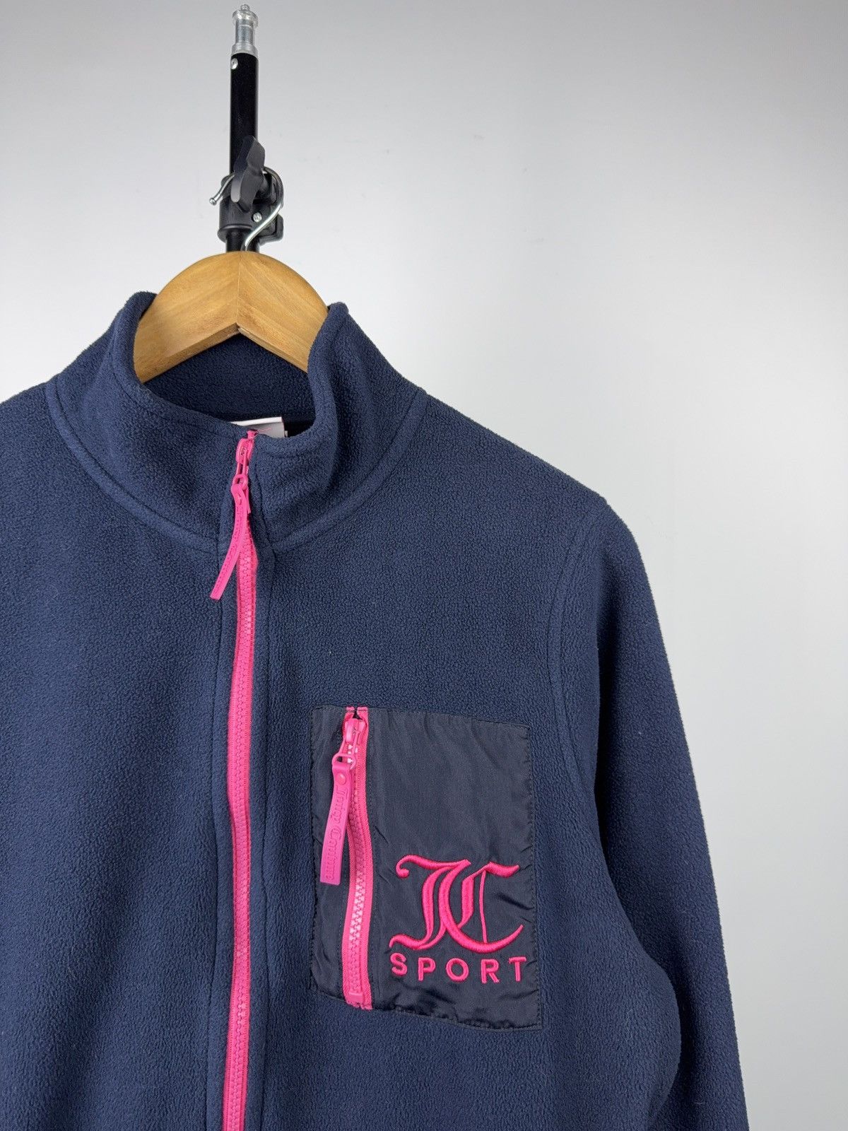 Juicy Couture 00s Y2K Juicy Couture Sport Fleece Zip Jacket Logo Pocket Size M / US 6-8 / IT 42-44 - 2 Thumbnail
