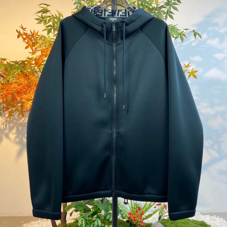 Fendi FF Print Zip Hoodie Jacket - dmc