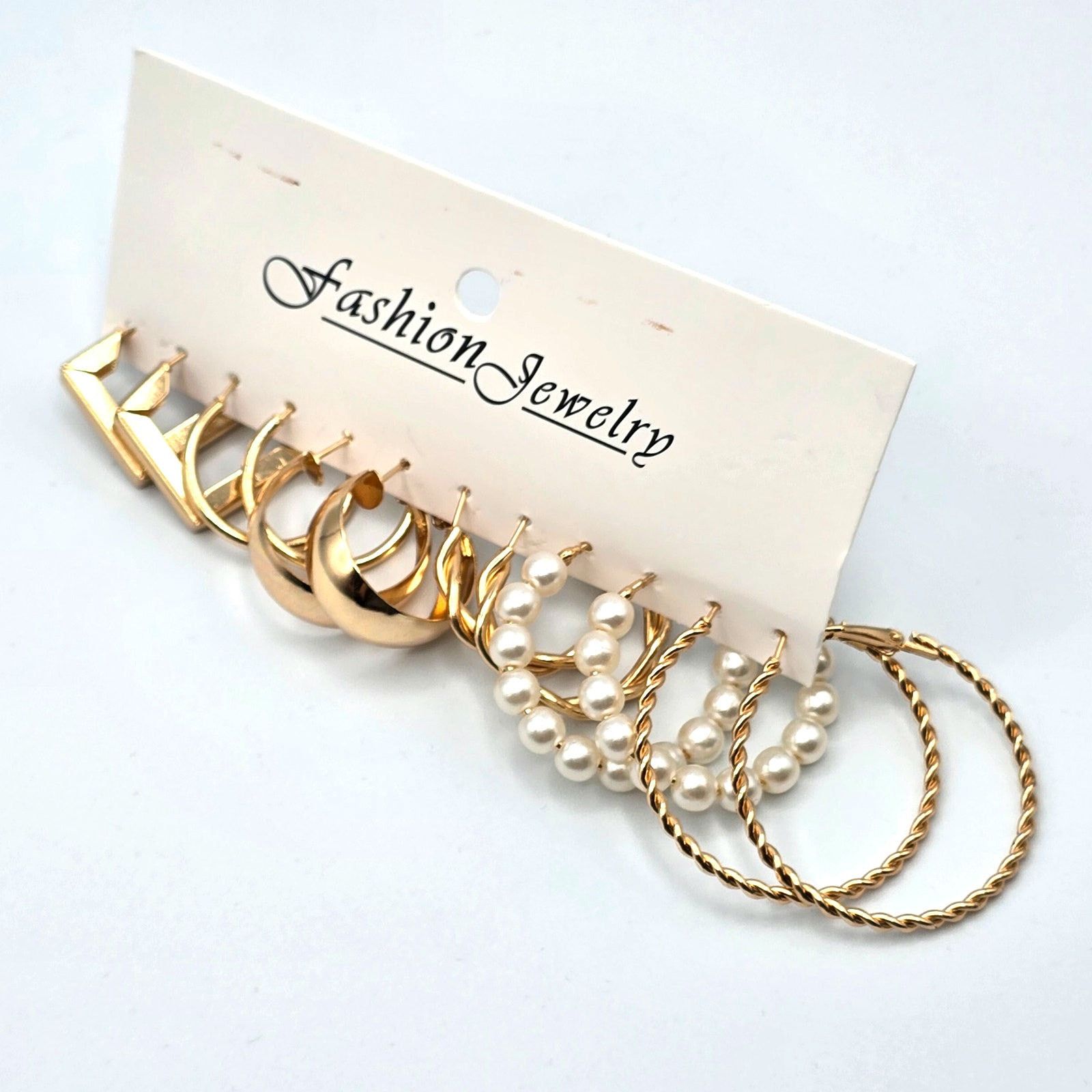 Other Gold Hoop Earring Set of 6 Fashion Jewelry NWT #E201 Size ONE SIZE - 4 Thumbnail