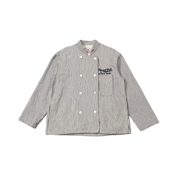 Japanese Brand × Studio Seven 💥STUDIO SEVEN HONEST DELI HICKORY BUTTON JACKET Size US XL / EU 56 / 4 - 2 Thumbnail
