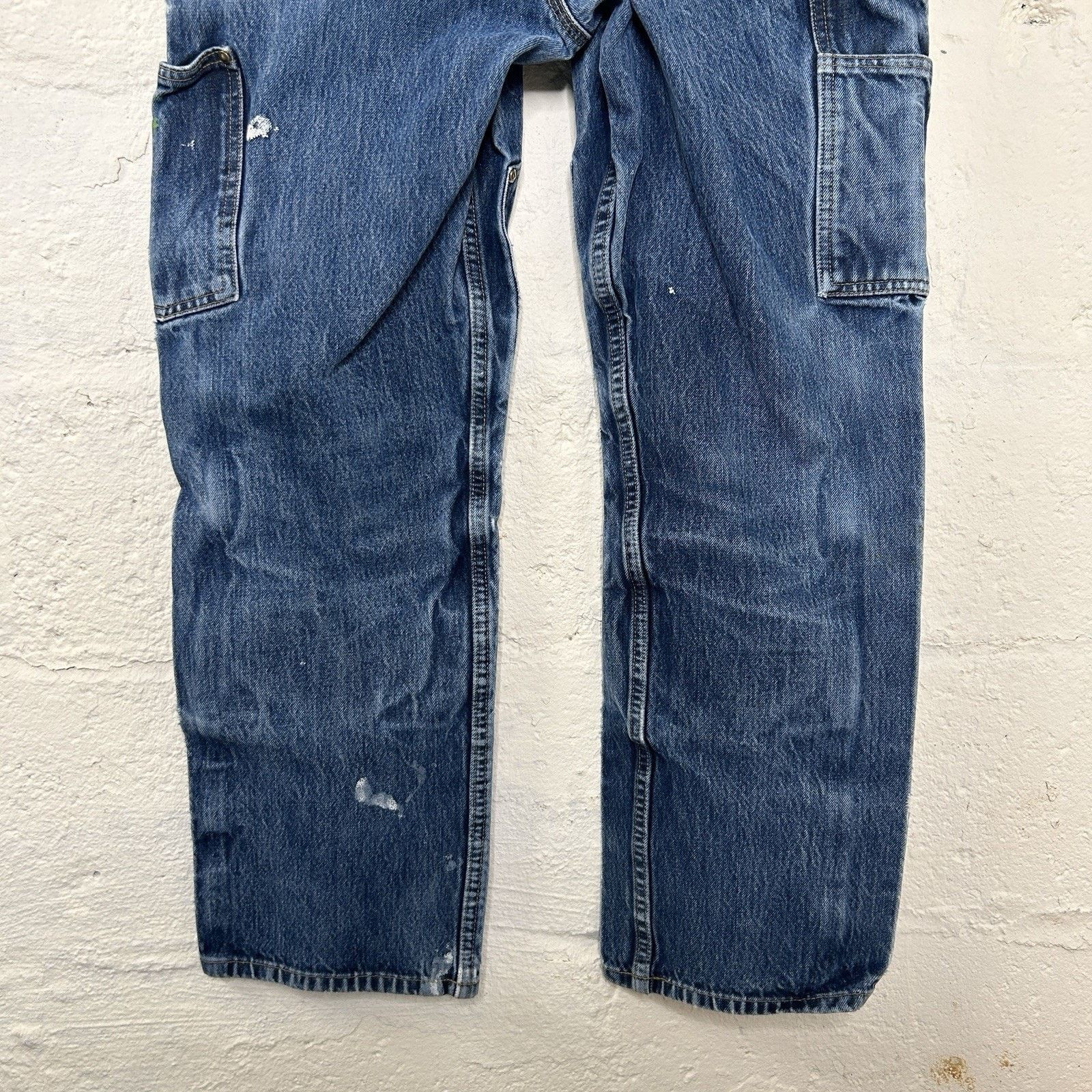 Carhartt Thrashed Paint Splattered Carhartt DoubleKnee Logger Denim Size US 34 / EU 50 - 6 Thumbnail