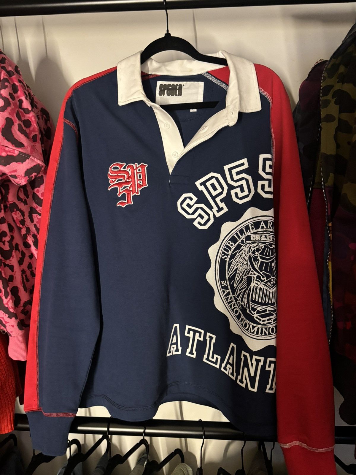 Sp5der Sp5der Academy Rugby ‘Navy’ Shirt Size US L / EU 52-54 / 3 - 1 Thumbnail
