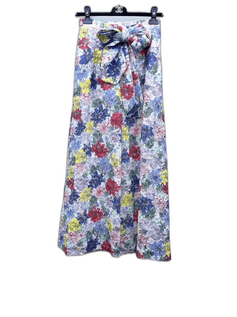 Chanel Chanel Floral Wide-Leg Trousers-yf Size US 34 / EU 50 - 1 Thumbnail