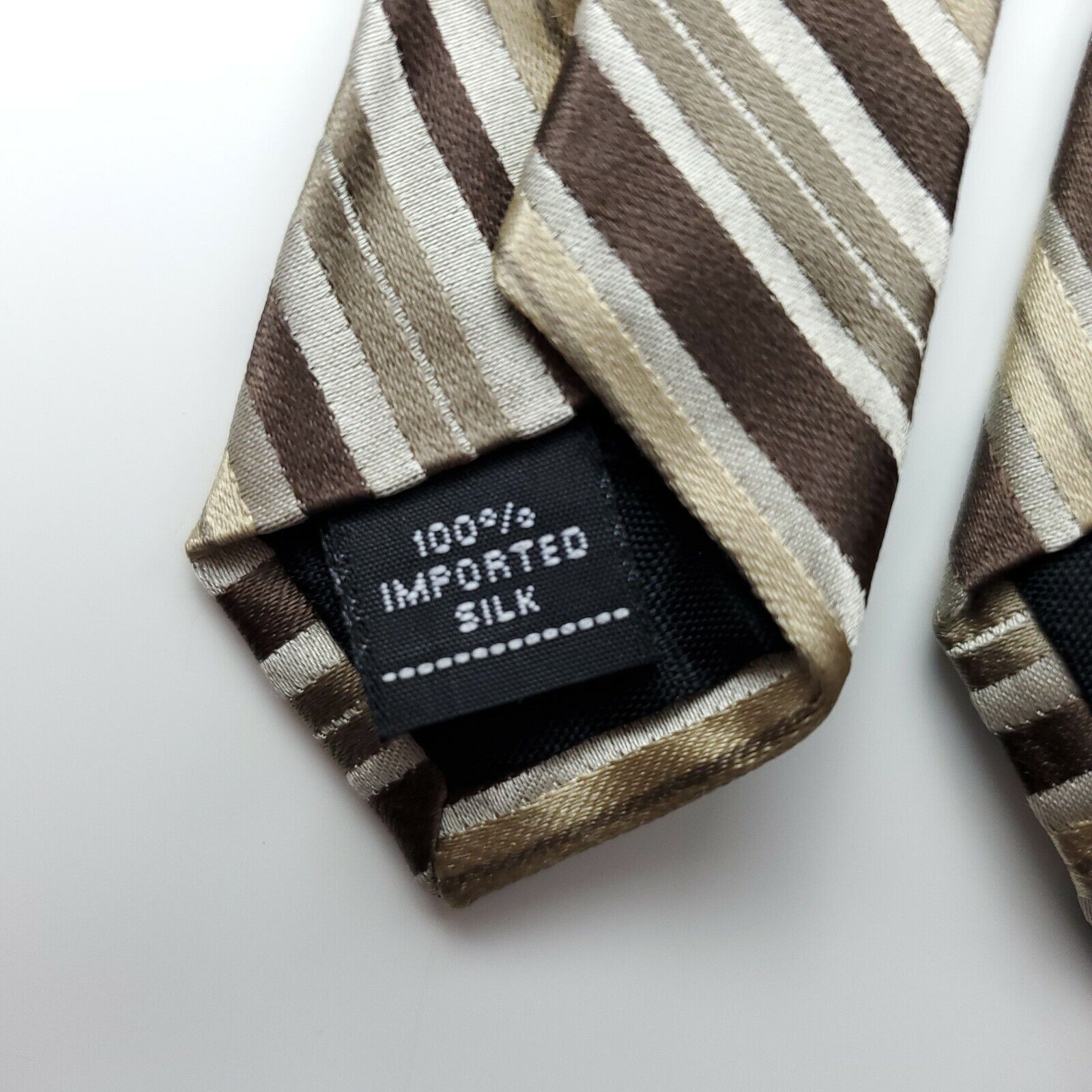 Arrow Arrow Striped Silk Tie Brown Classic Size ONE SIZE - 4 Thumbnail