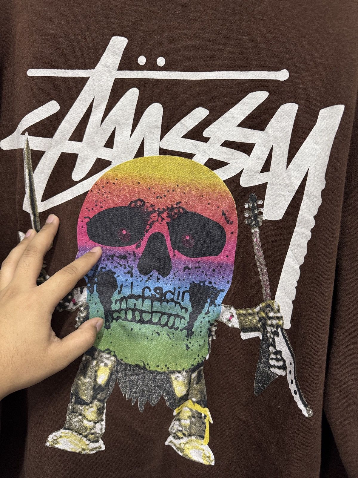 Stussy Vintage Stussy Skeleton Guitar Sweatshirt Size US XL / EU 56 / 4 - 6 Thumbnail