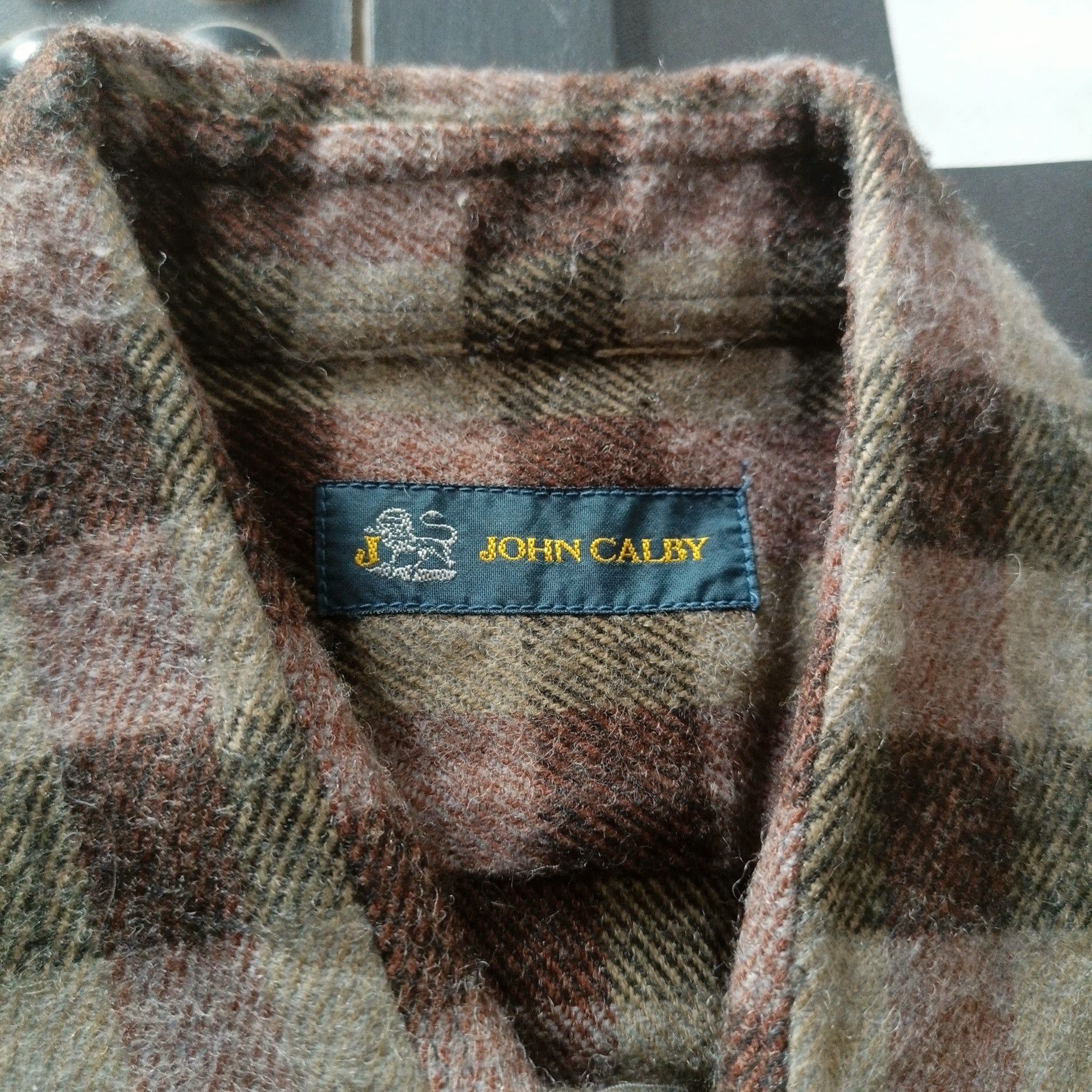 Vintage Flannel Shirt 90s John Calby Size US M / EU 48-50 / 2 - 2 Thumbnail