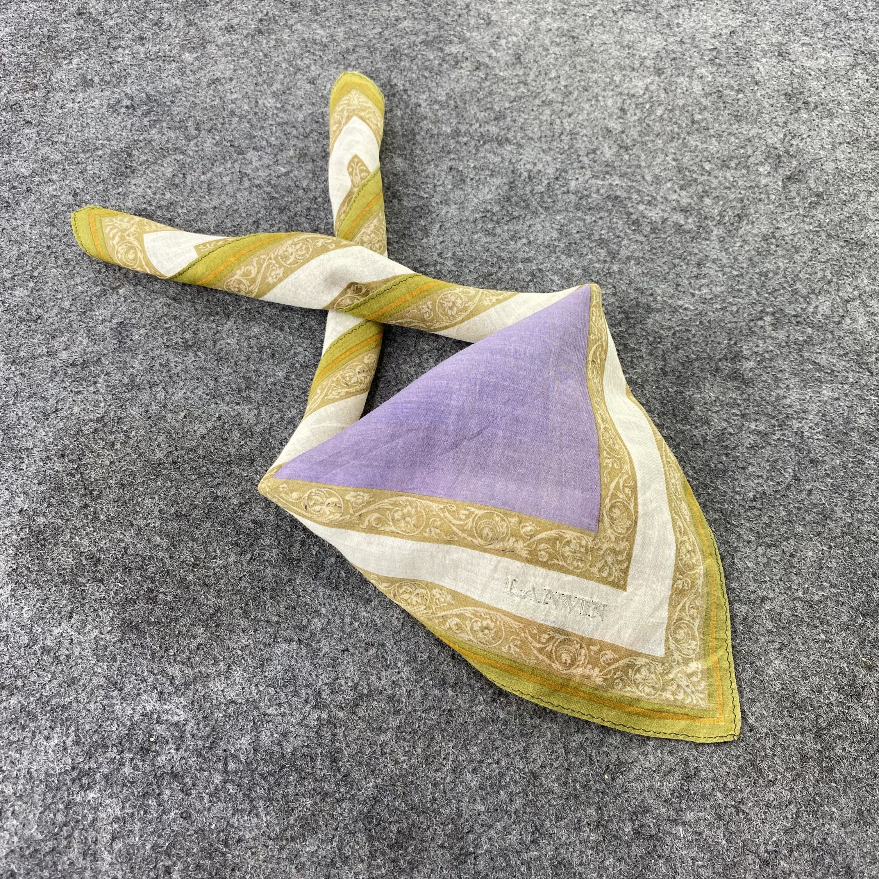 Lanvin × Vintage Lanvin Handkerchief / Bandana / Neckerchief / Headscarf-B542 Size ONE SIZE - 1 Thumbnail