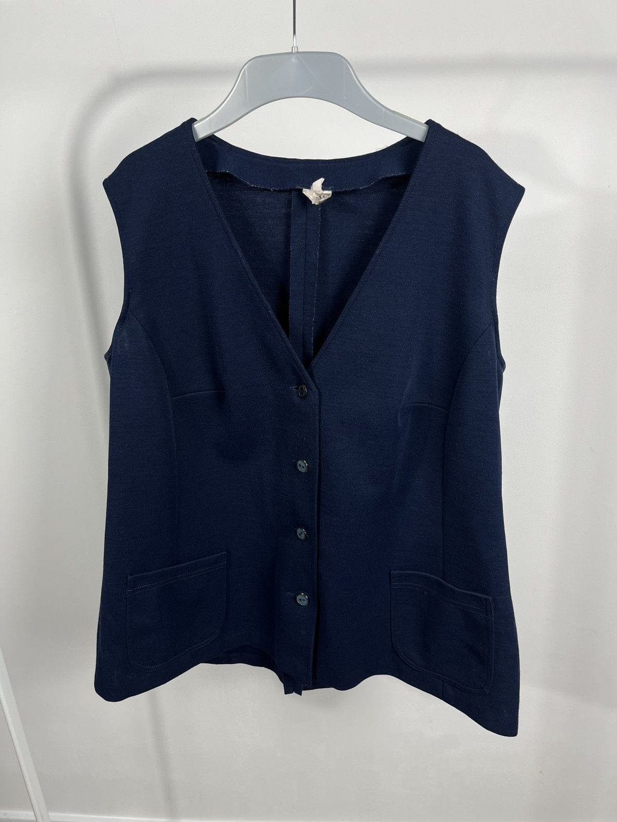 Vintage 70s 80s FINAL Swiss Made Navy Vest Vintage 70% Dacron size50 Size US M / EU 48-50 / 2 - 3 Thumbnail